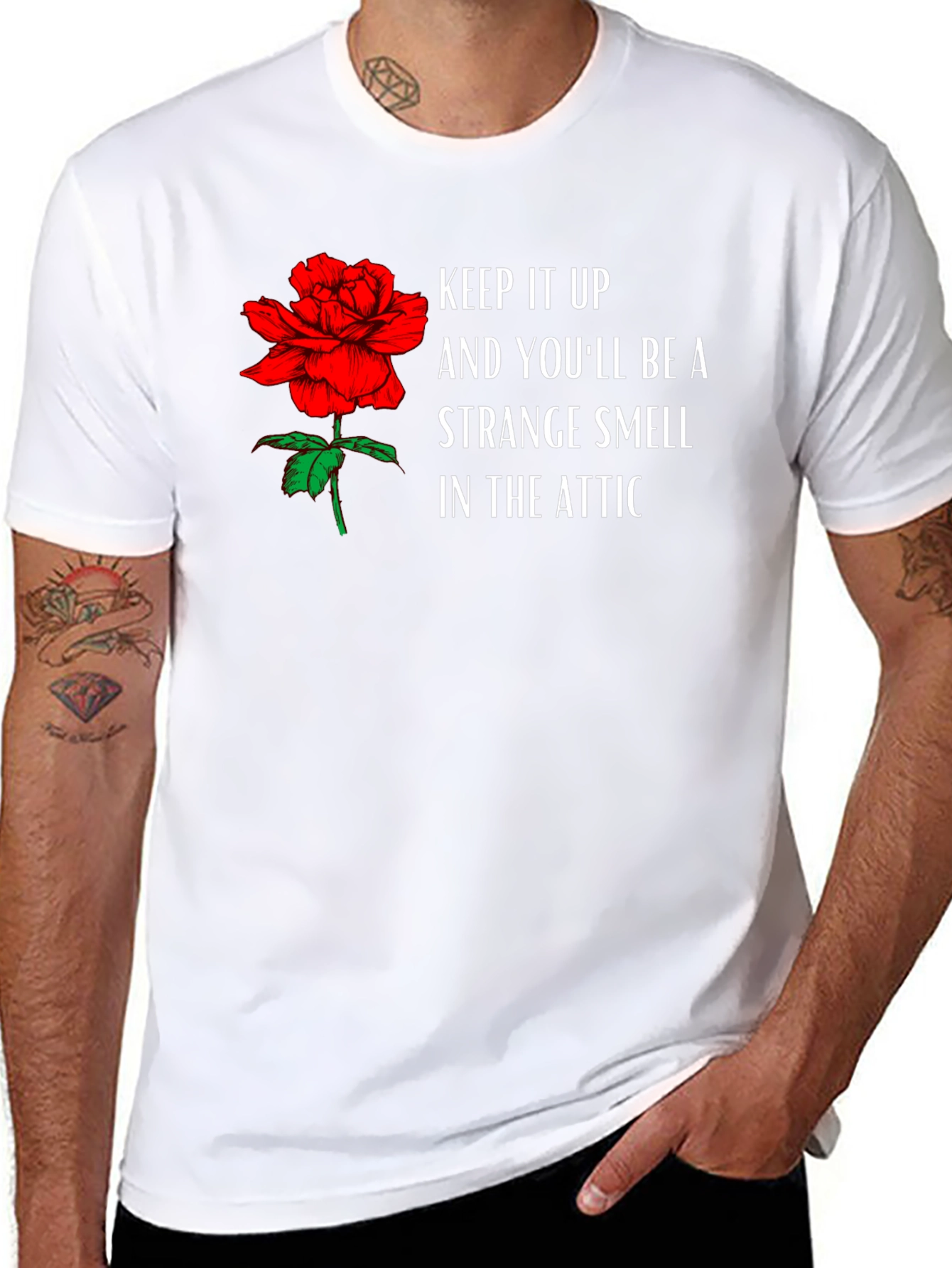 Strange Smell Attic Rose Graphic Tee