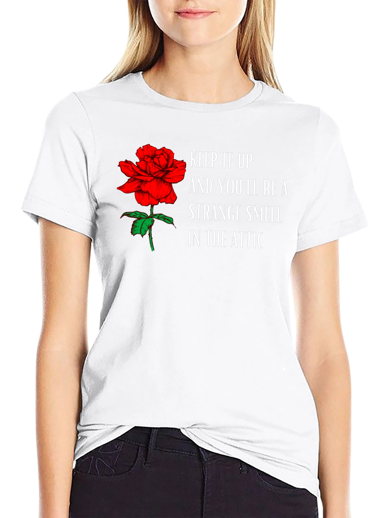 Strange Smell Attic Rose Graphic Tee