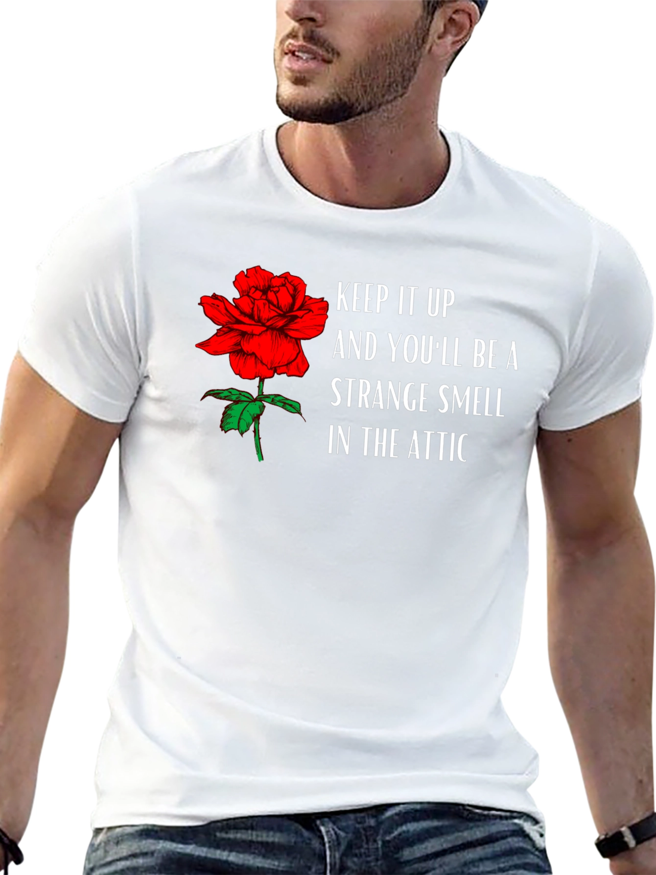 Strange Smell Attic Rose Graphic Tee