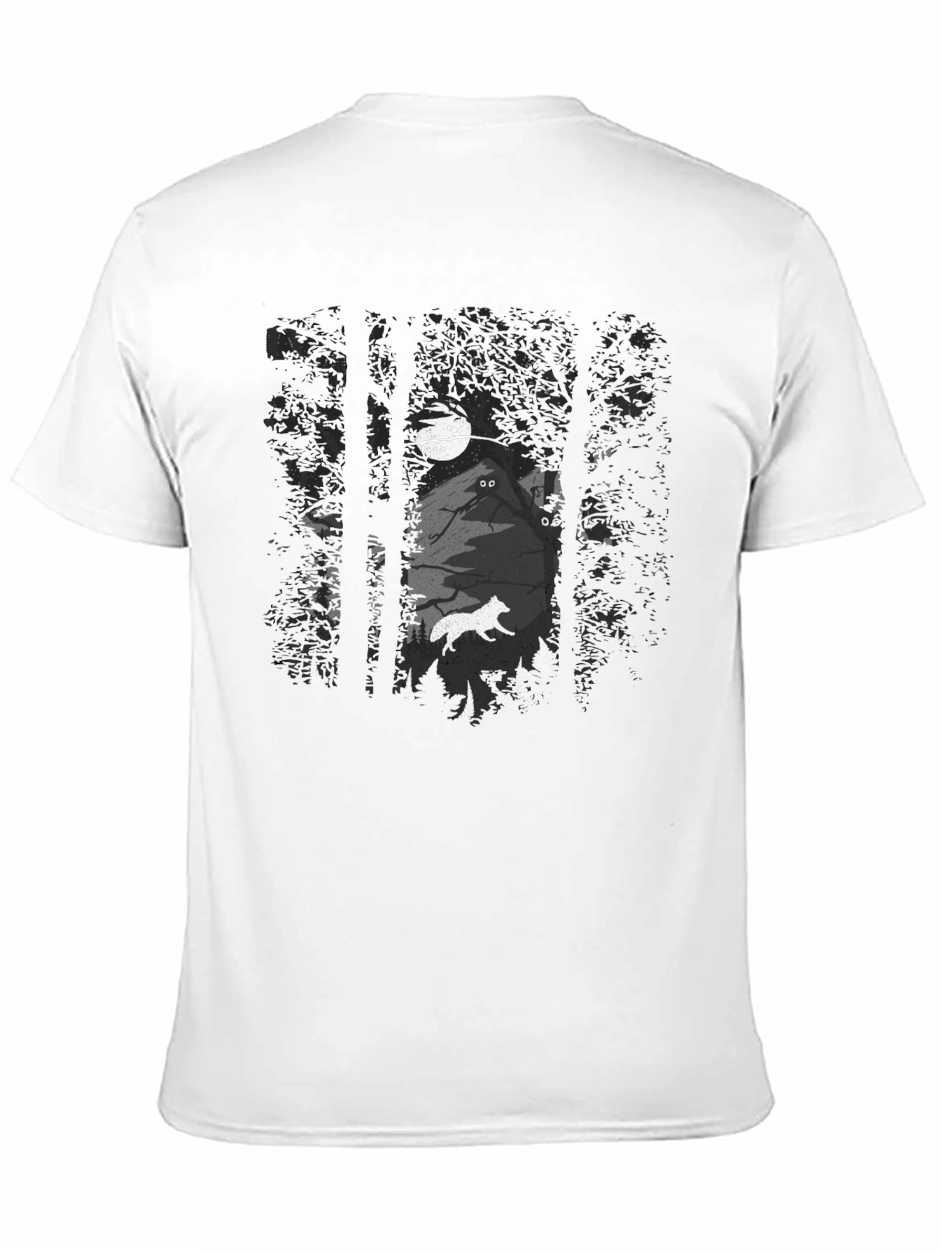 Mystic Forest Graphic Tee - Black Cotton Blend