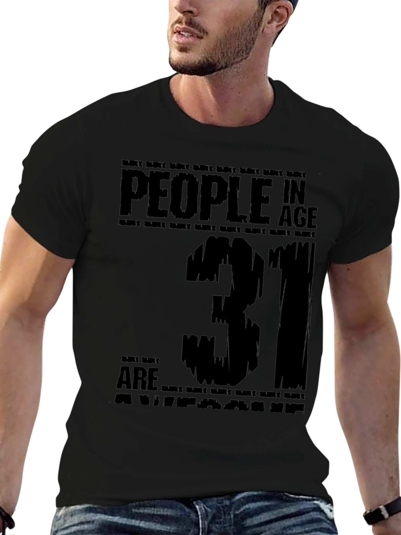 People in Age 31 Are Awesome Black T-Shirt