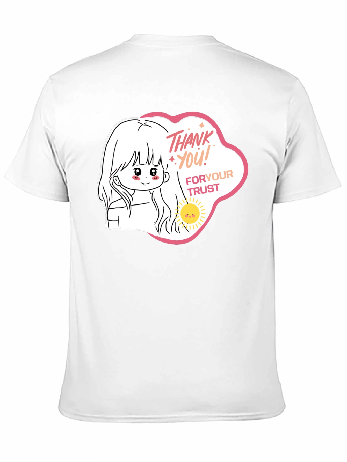 Cute Cartoon Graphic Black T-Shirt