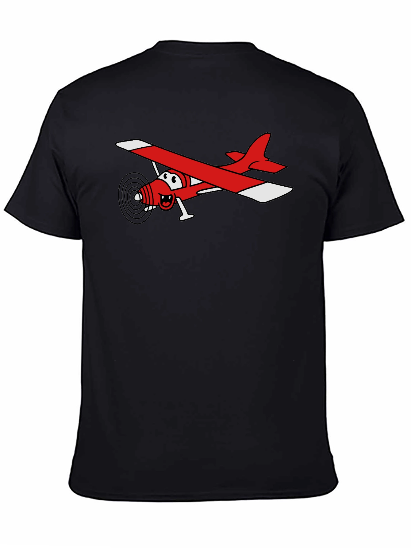 Cartoon Plane T-Shirt - Black