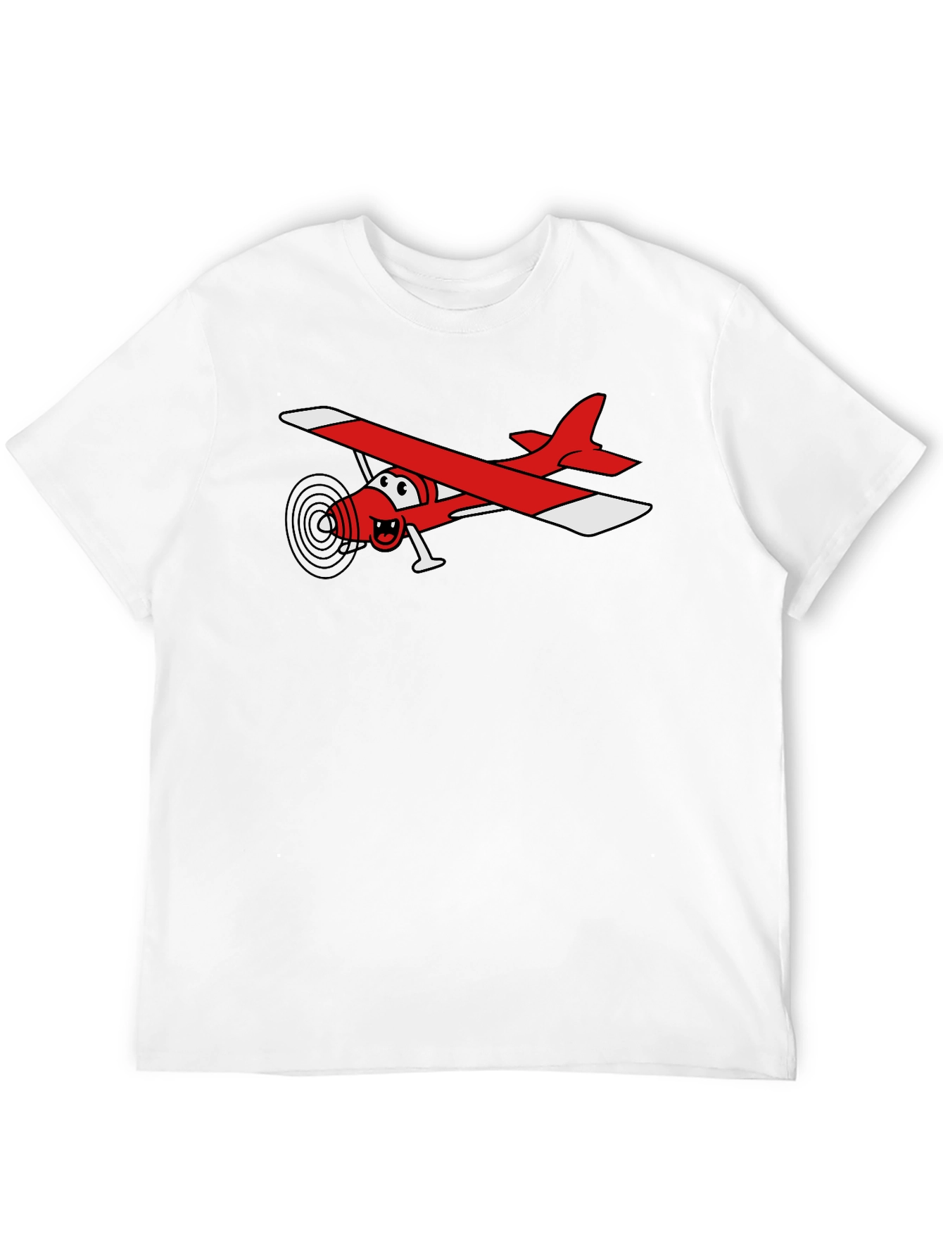Cartoon Plane T-Shirt - Black