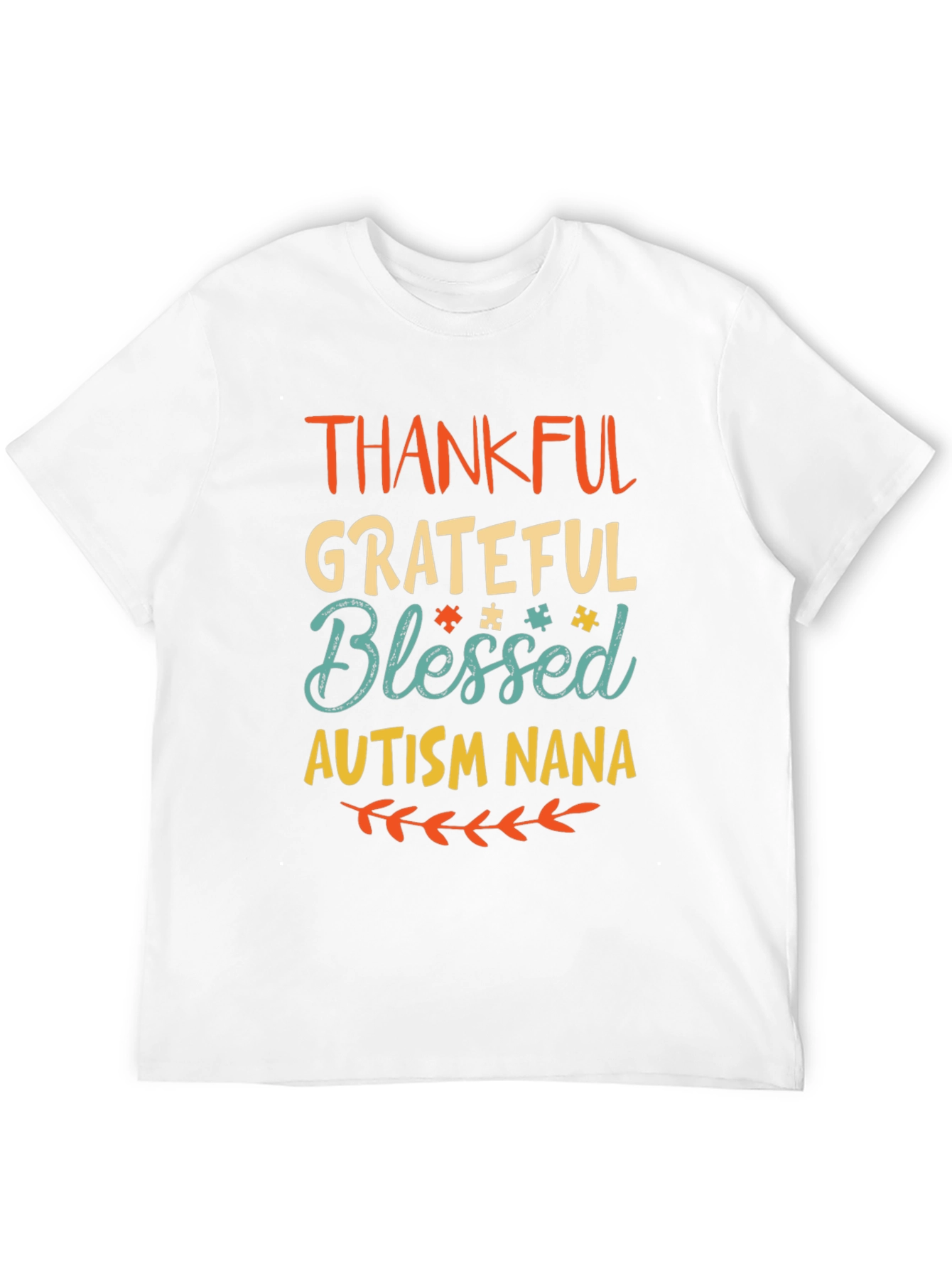 Thankful Grateful Blessed Autism Nana T-Shirt