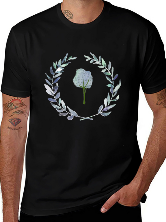 Floral Wreath Graphic Tee - Stylish & Unique Design
