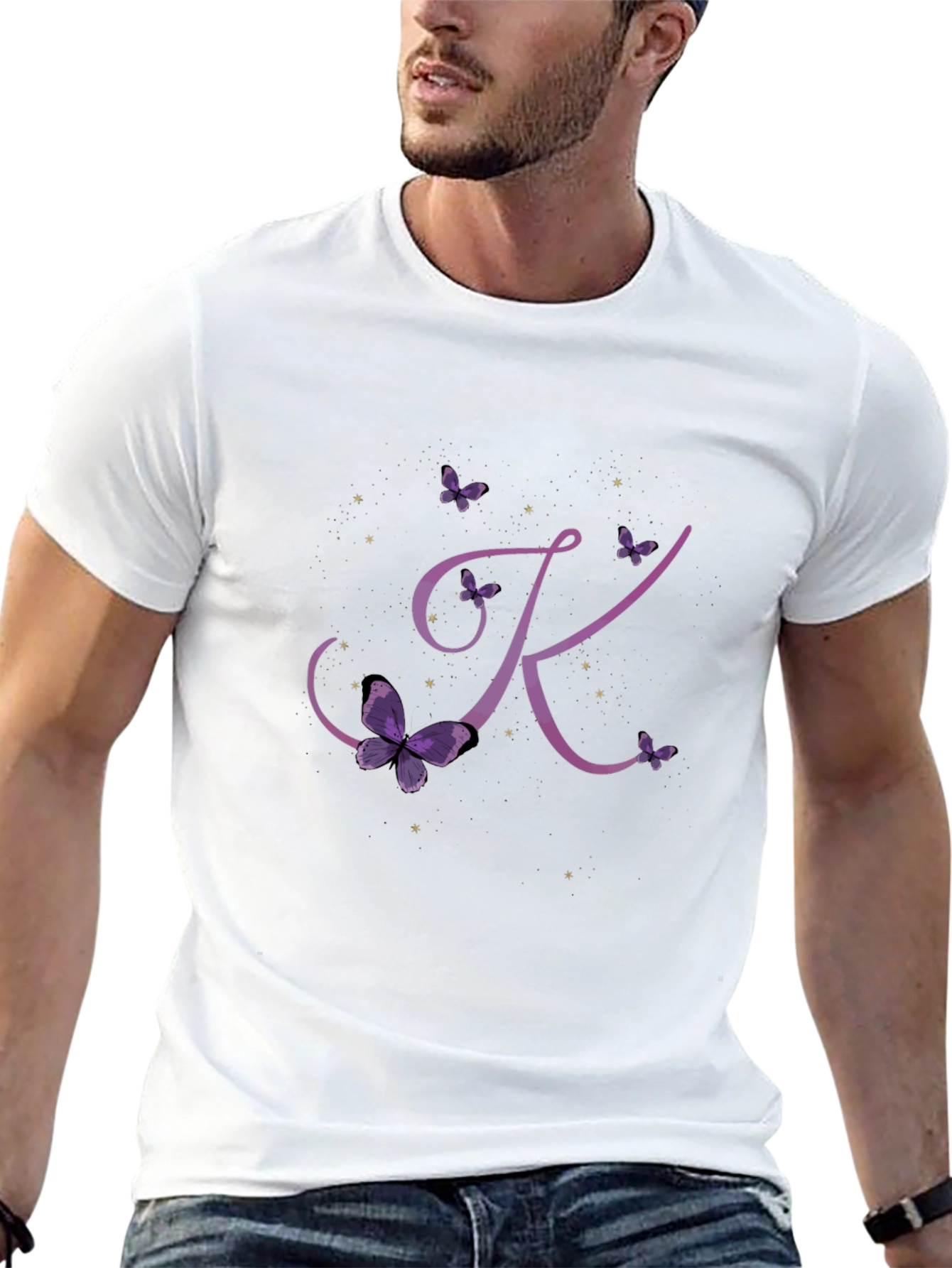 Butterfly Letter K Initial T-Shirt