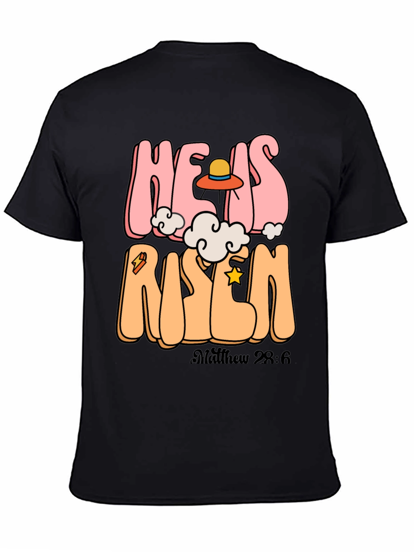 He Is Risen Graphic Tee - Easter Celebration
