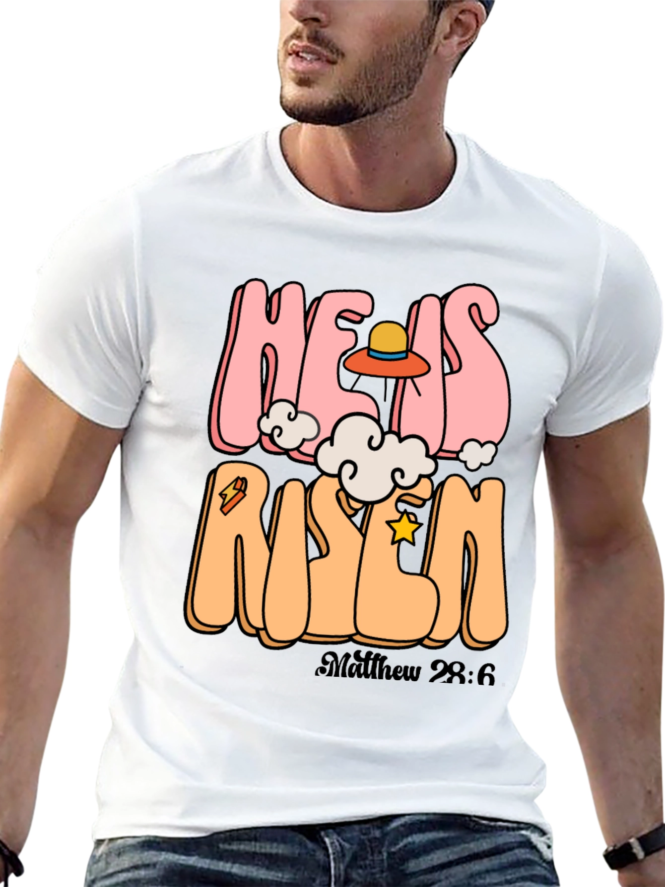 He Is Risen Graphic Tee - Easter Celebration