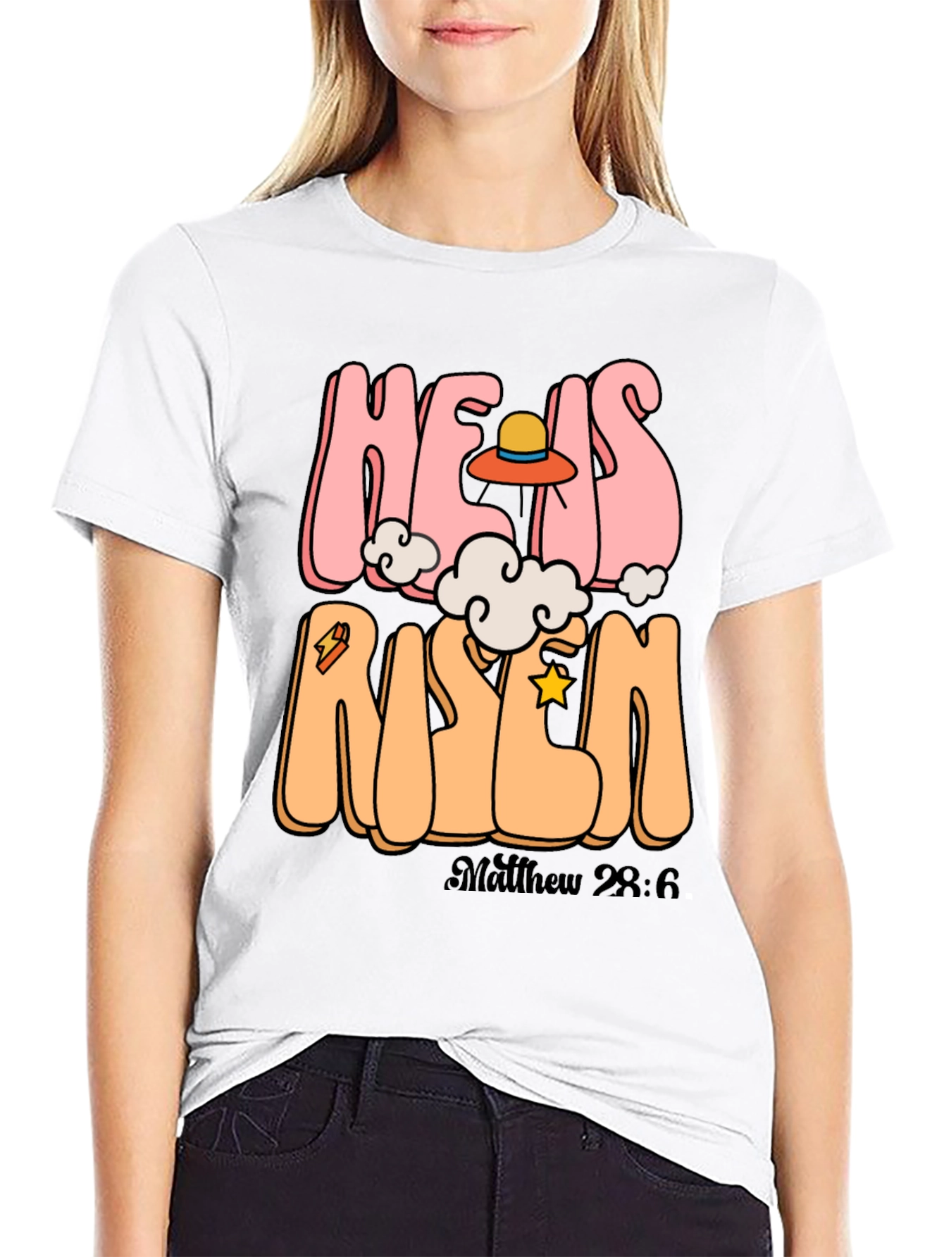 He Is Risen Graphic Tee - Easter Celebration