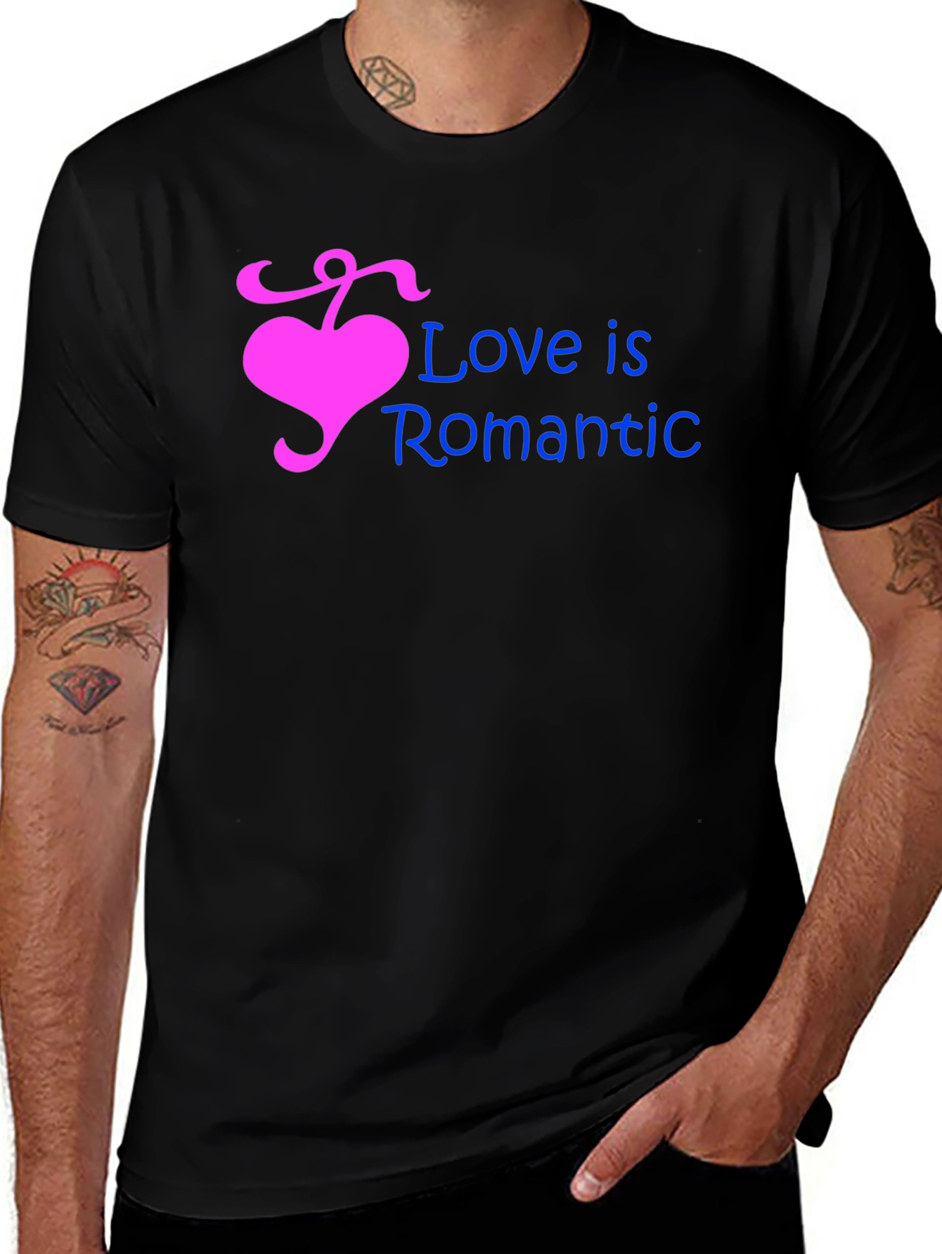 Love is Romantic Heart Graphic T-Shirt