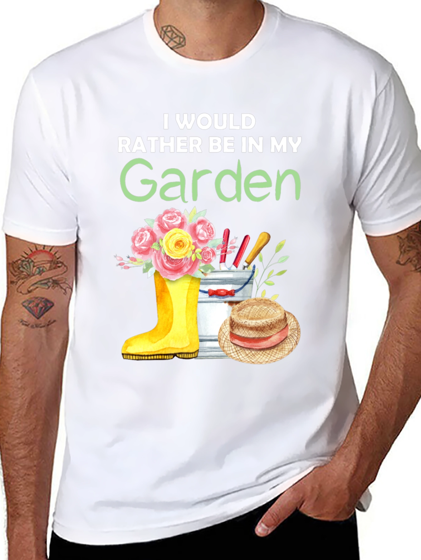 Gardening T-Shirt: Id Rather Be In My Garden