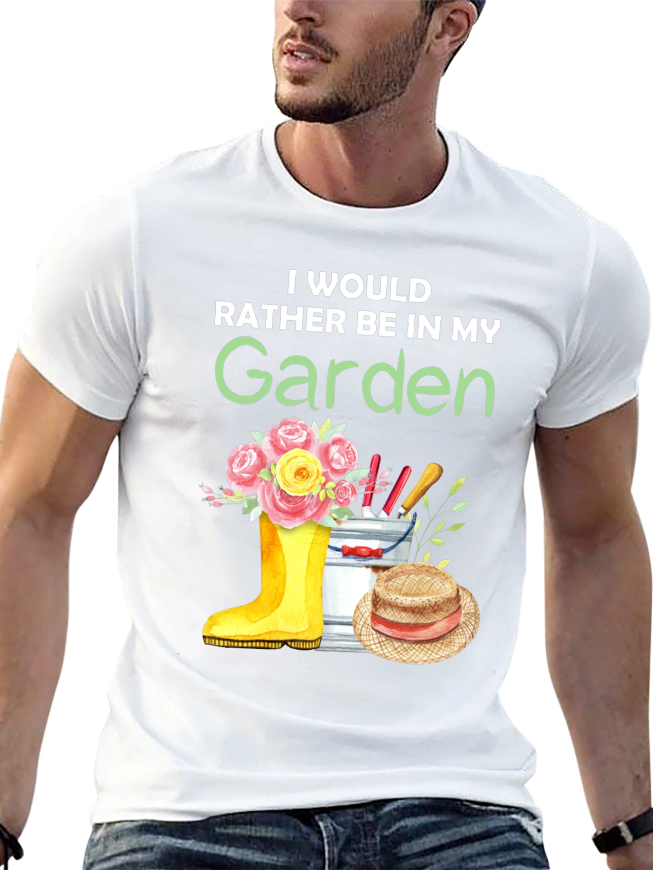 Gardening T-Shirt: Id Rather Be In My Garden