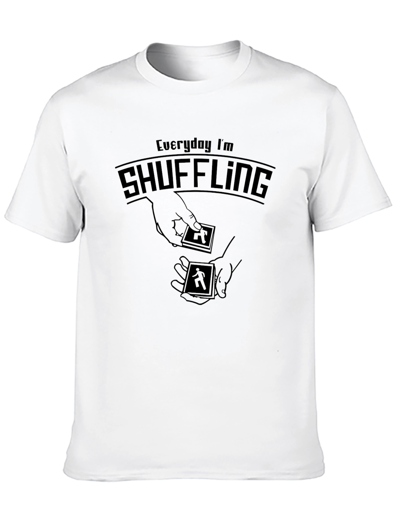 Everyday Im Shuffling Black Graphic T-Shirt