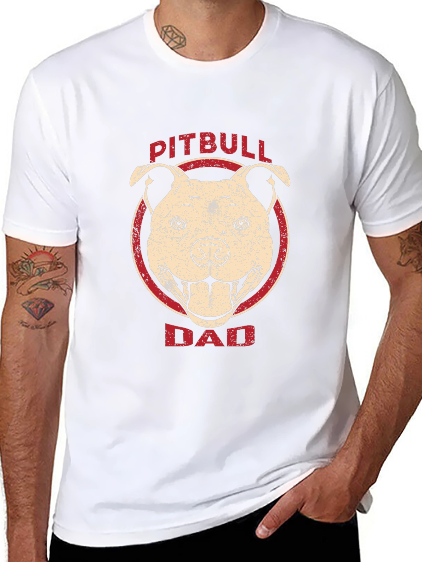 Pitbull Dad Graphic Tee - Dog Lover T-Shirt