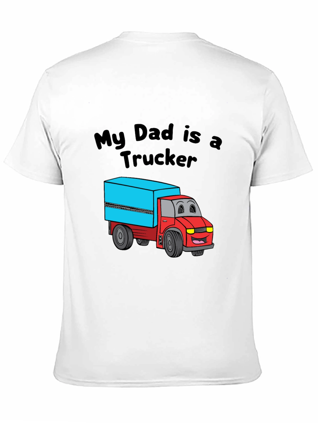 My Dad is a Trucker Black T-Shirt