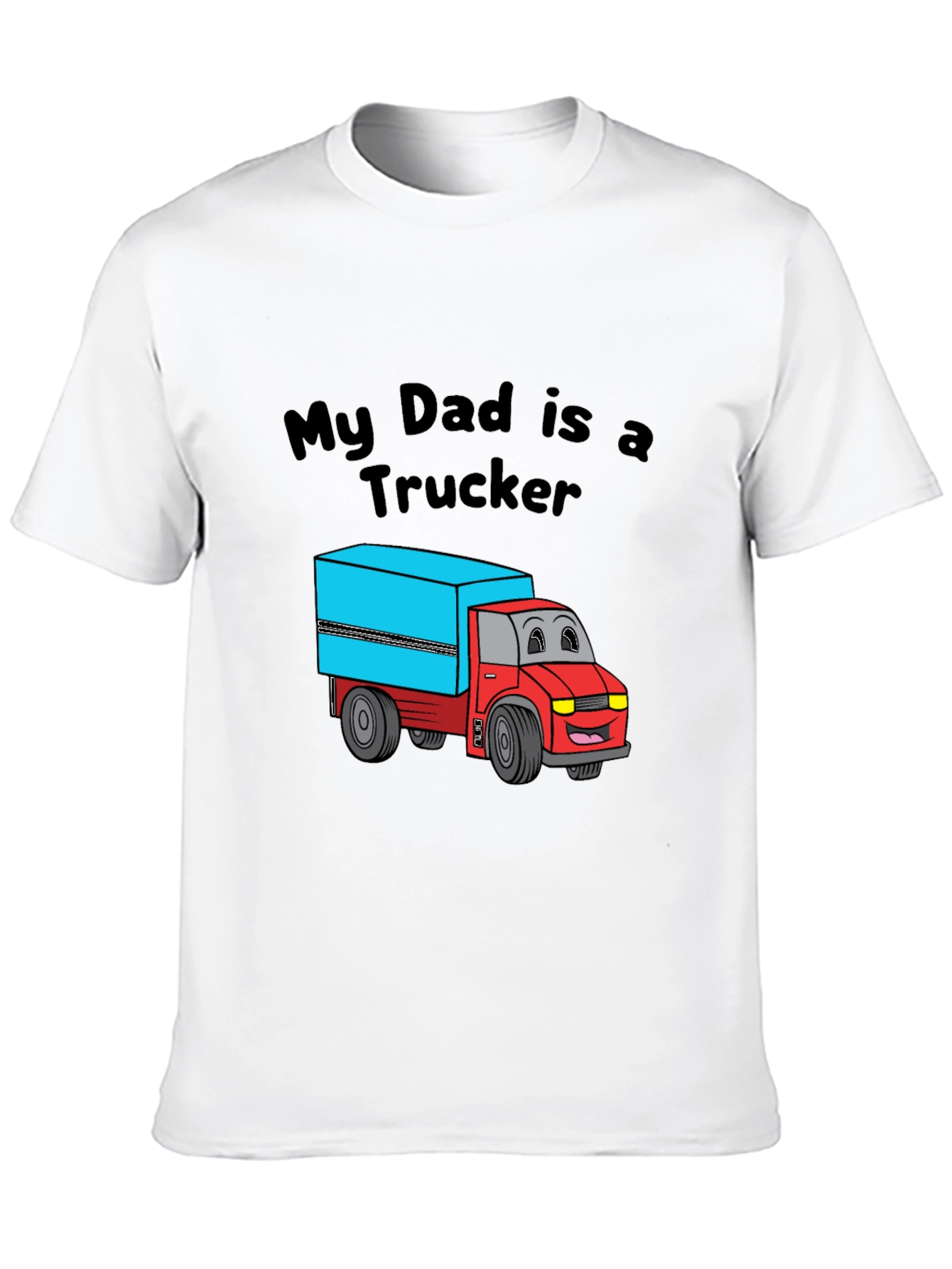 My Dad is a Trucker Black T-Shirt