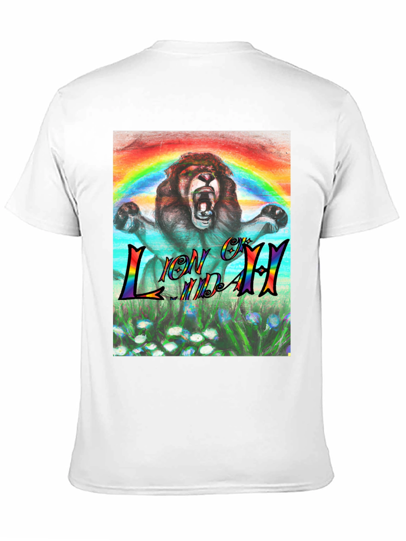 Rainbow Lion T-Shirt - Graphic Print Tee