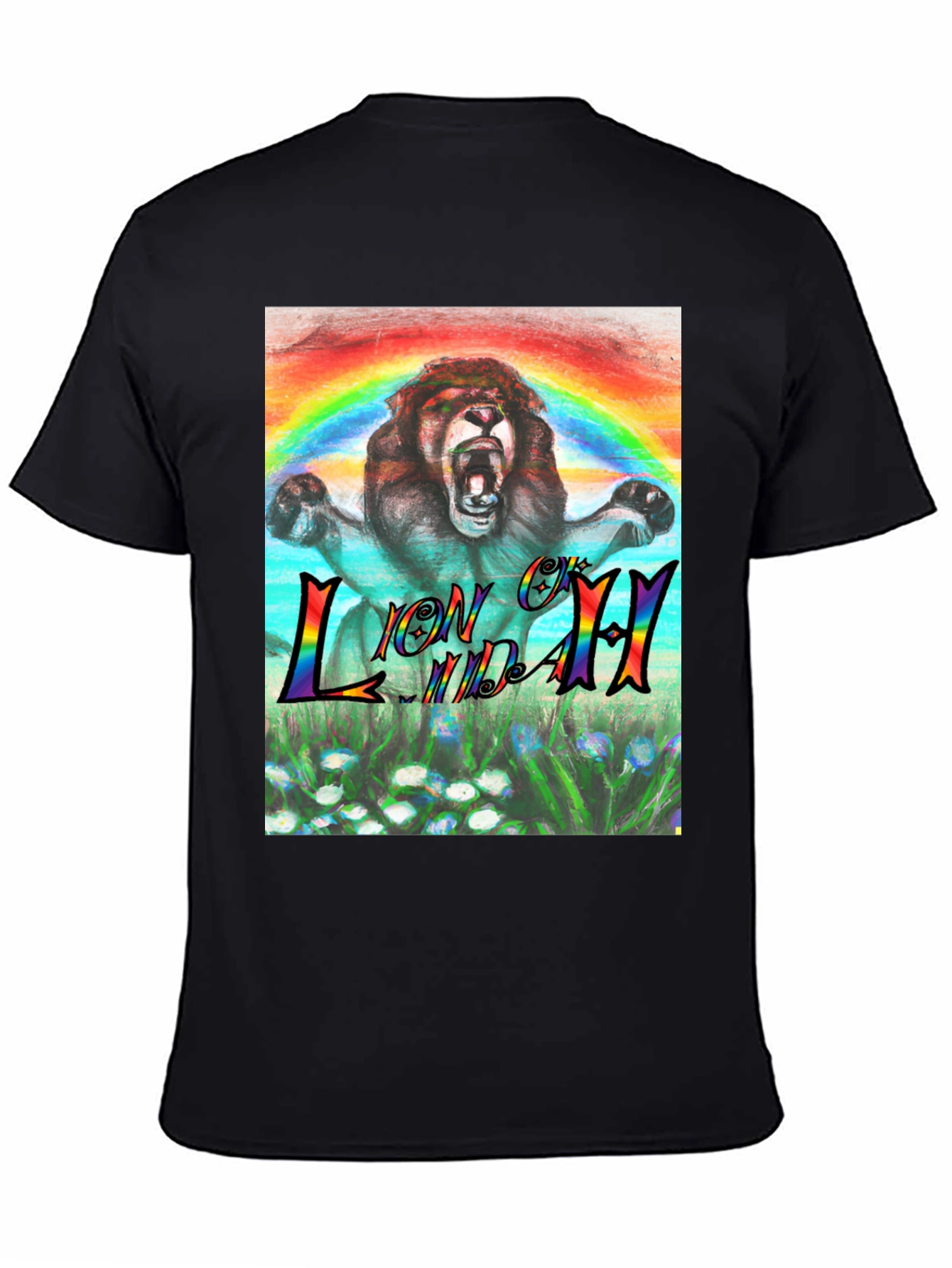 Rainbow Lion T-Shirt - Graphic Print Tee