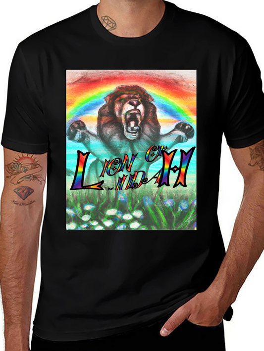 Rainbow Lion T-Shirt - Graphic Print Tee