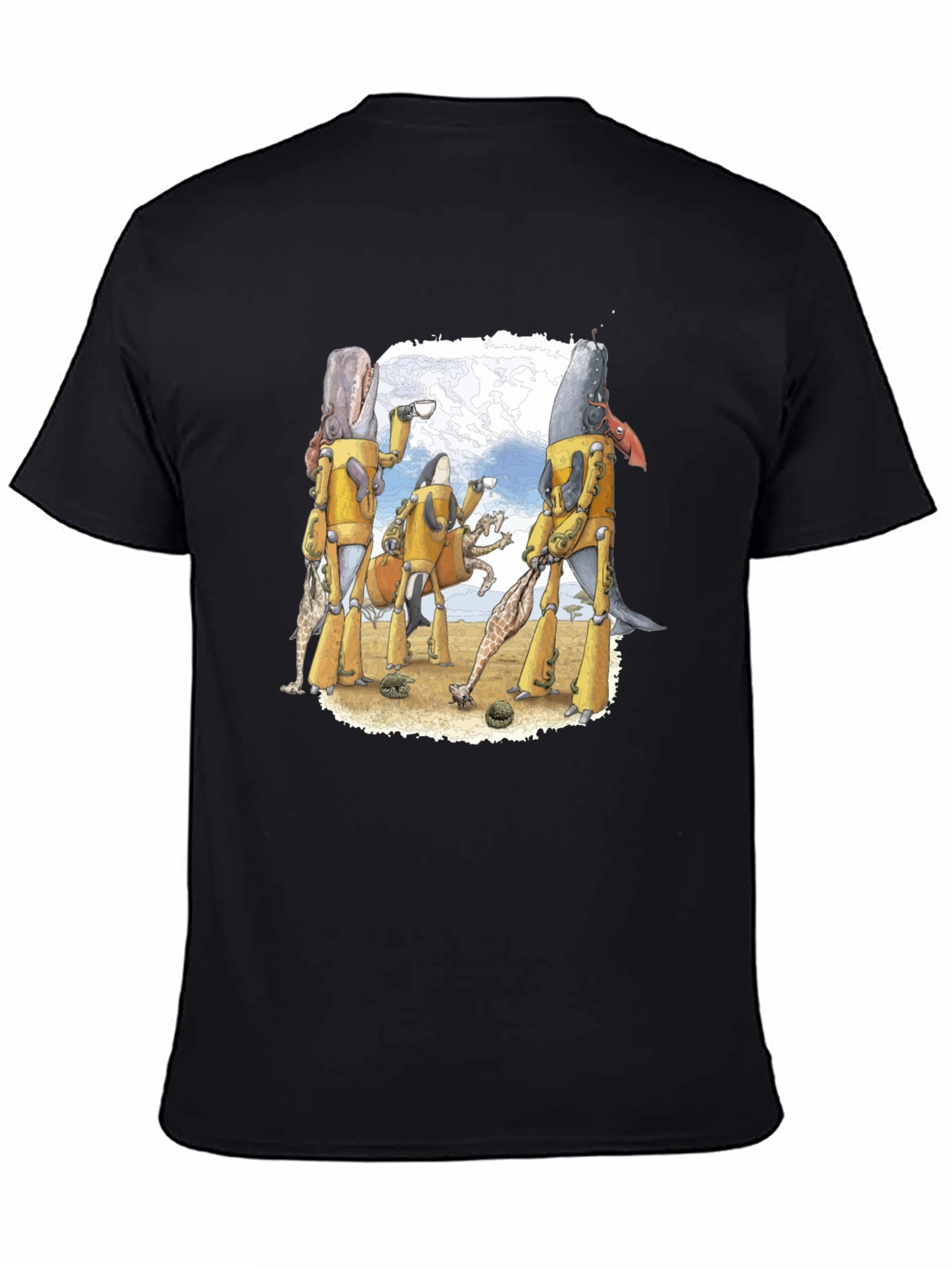 Whale Tea Party T-Shirt - Unique Graphic Tee