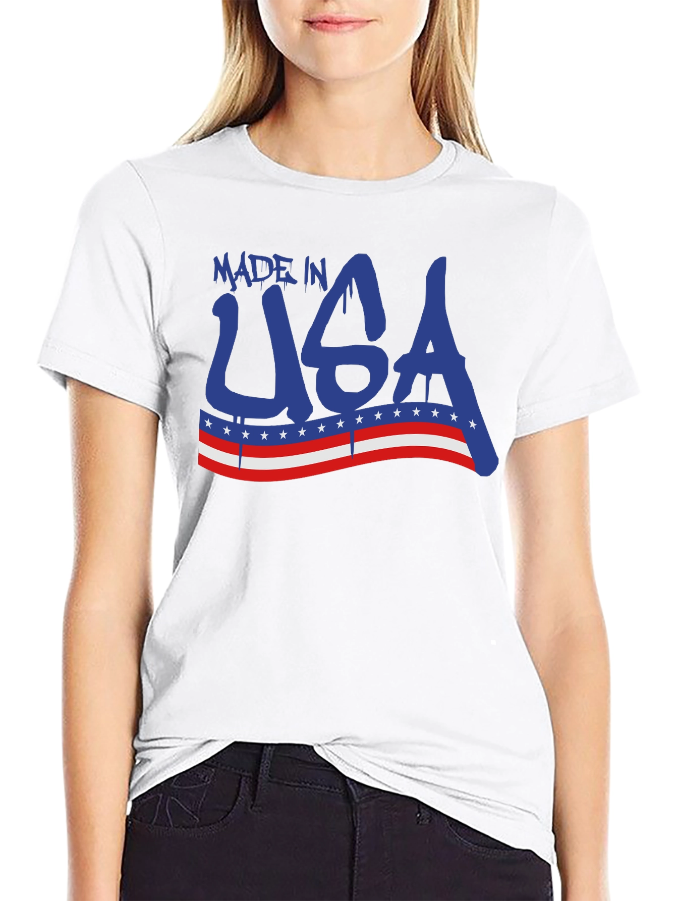 Made in USA Graphic T-Shirt - Patriotic Design