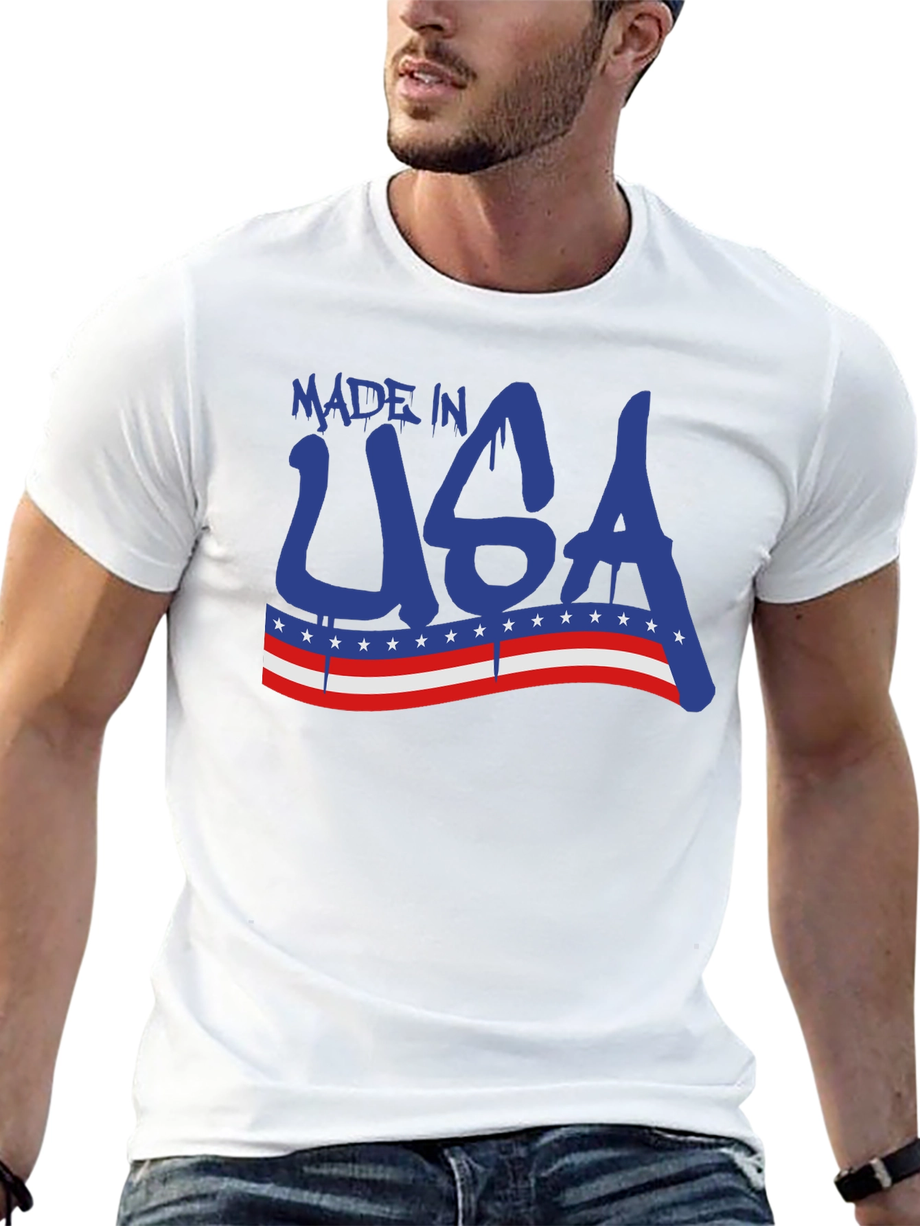 Made in USA Graphic T-Shirt - Patriotic Design