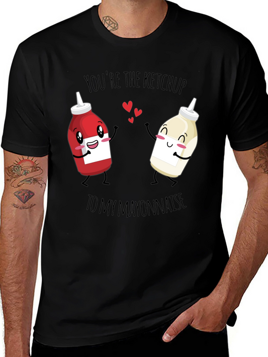 Ketchup to My Mayonnaise Graphic Tee - Cute Couples Shirt
