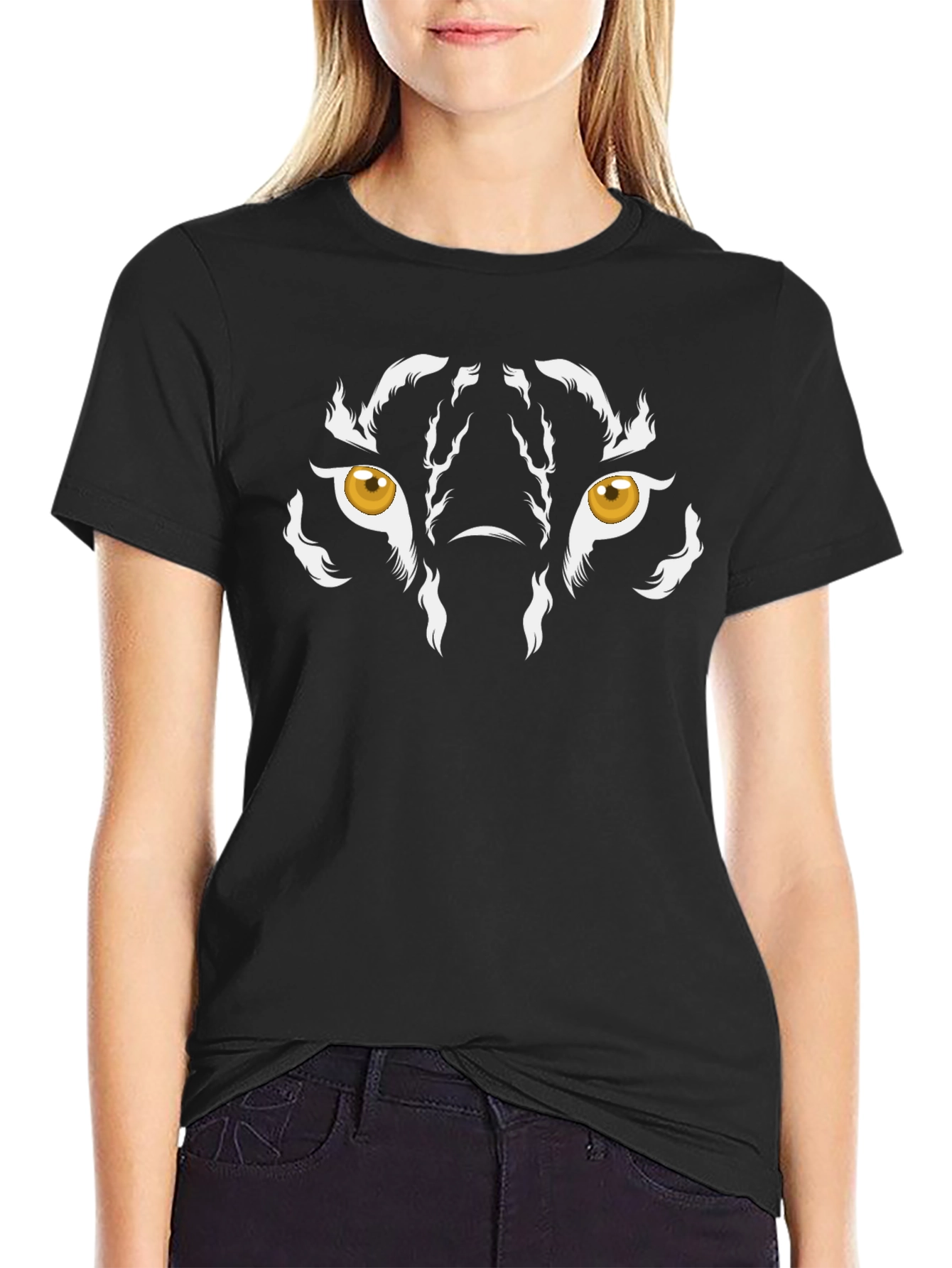 Tiger Eye Graphic Black T-Shirt