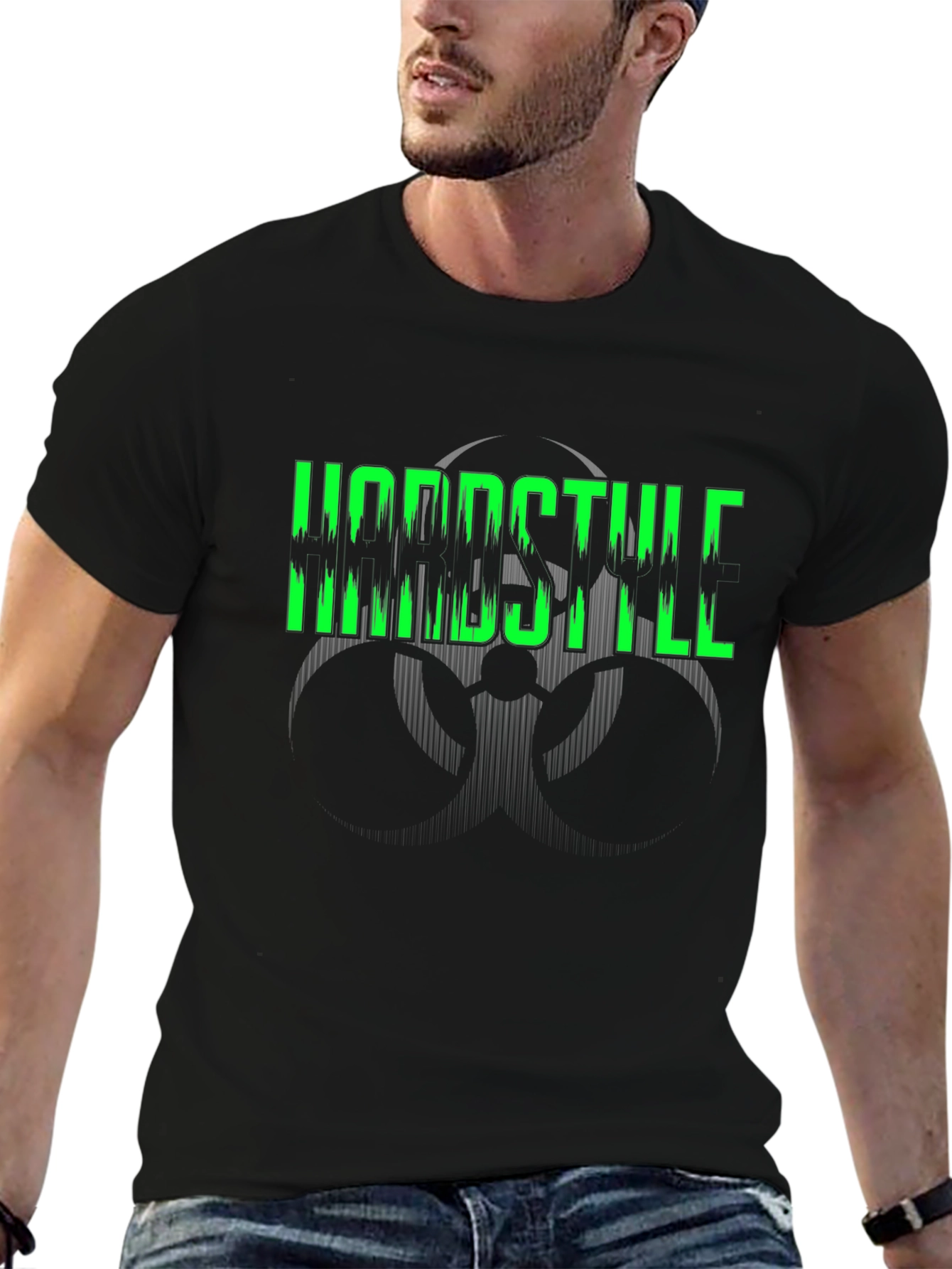 Hardstyle Graphic Tee - Biohazard Design Black