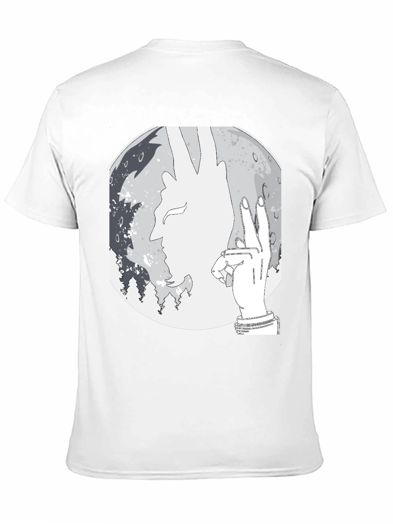 Silhouette Moon Graphic Tee - Stylish Mens Black T-Shirt