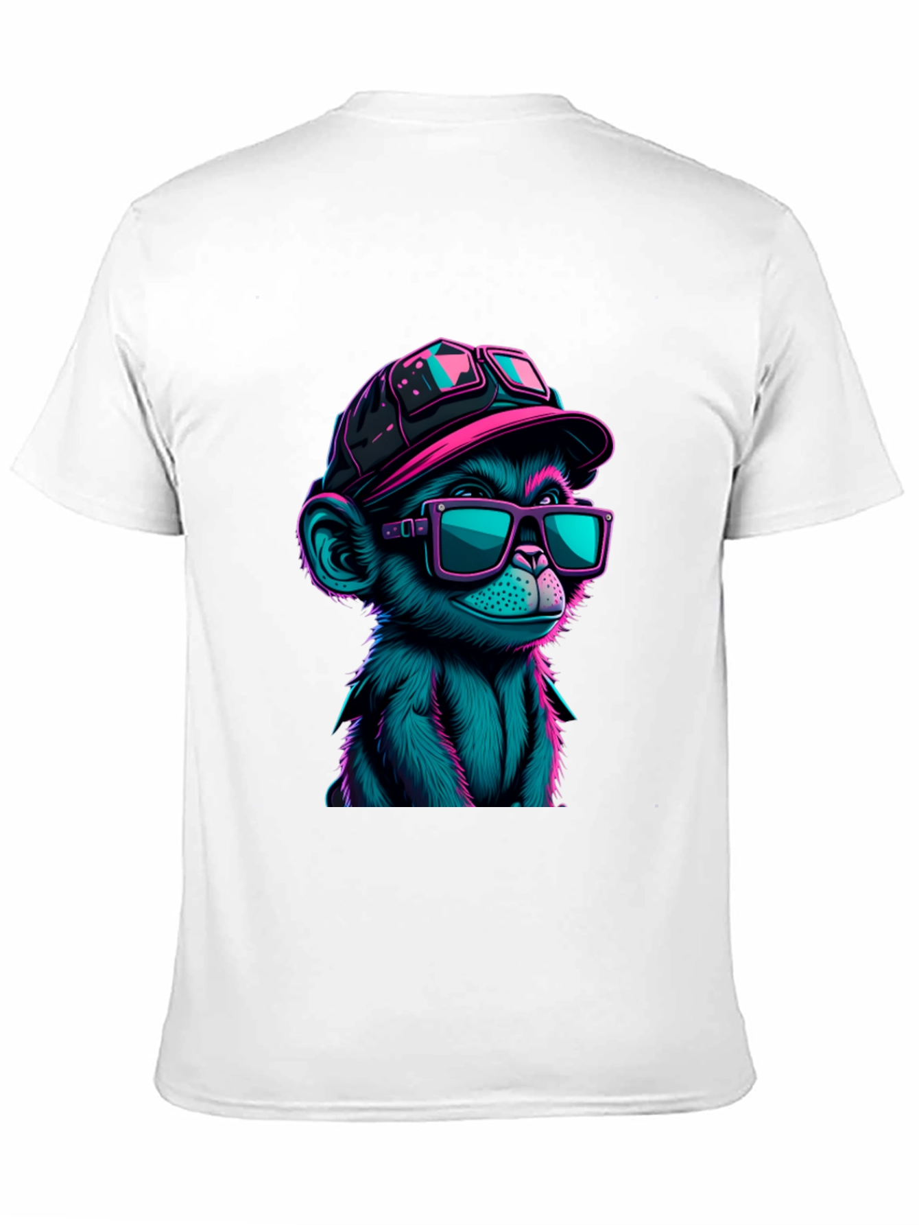 Cool Monkey Graphic Tee - Neon Ape Design