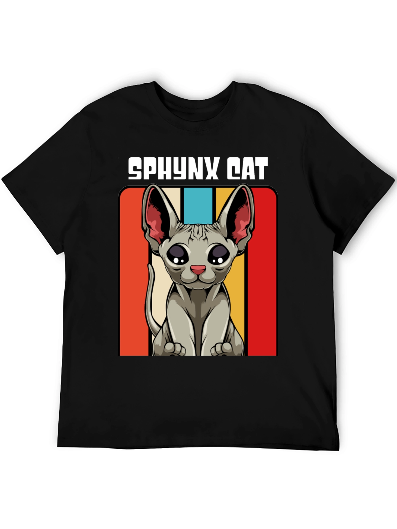 Retro Sphynx Cat Graphic T-Shirt