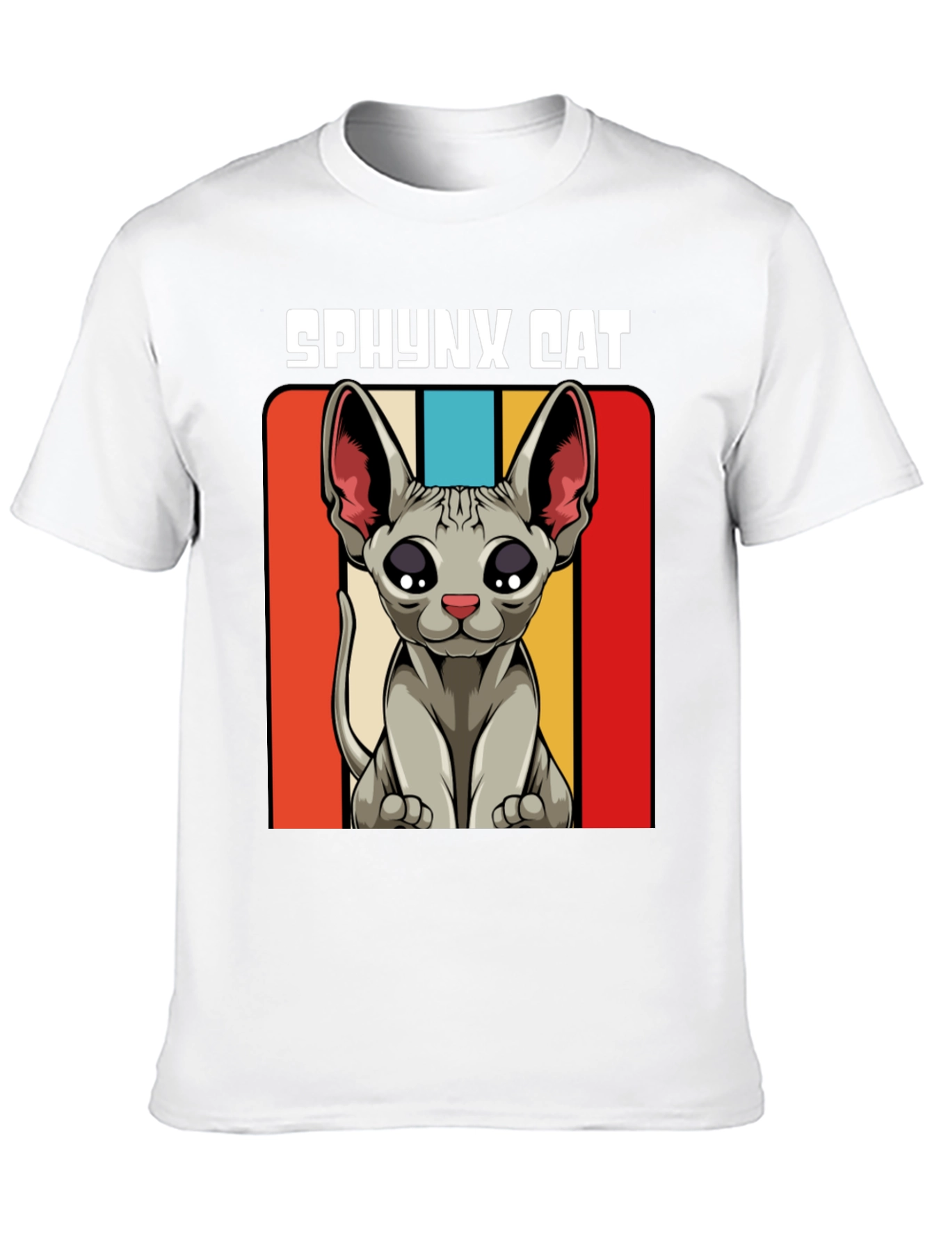 Retro Sphynx Cat Graphic T-Shirt