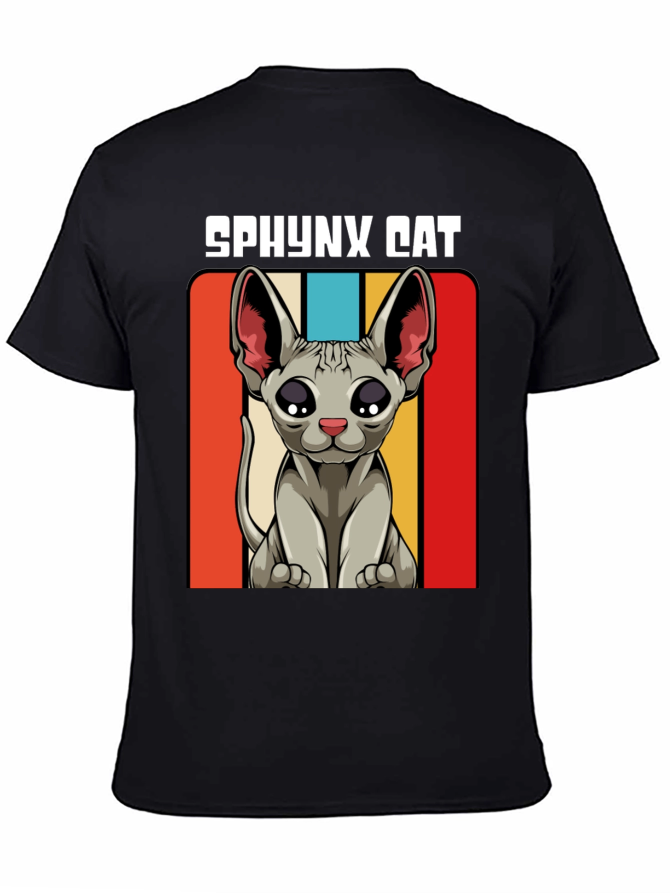 Retro Sphynx Cat Graphic T-Shirt
