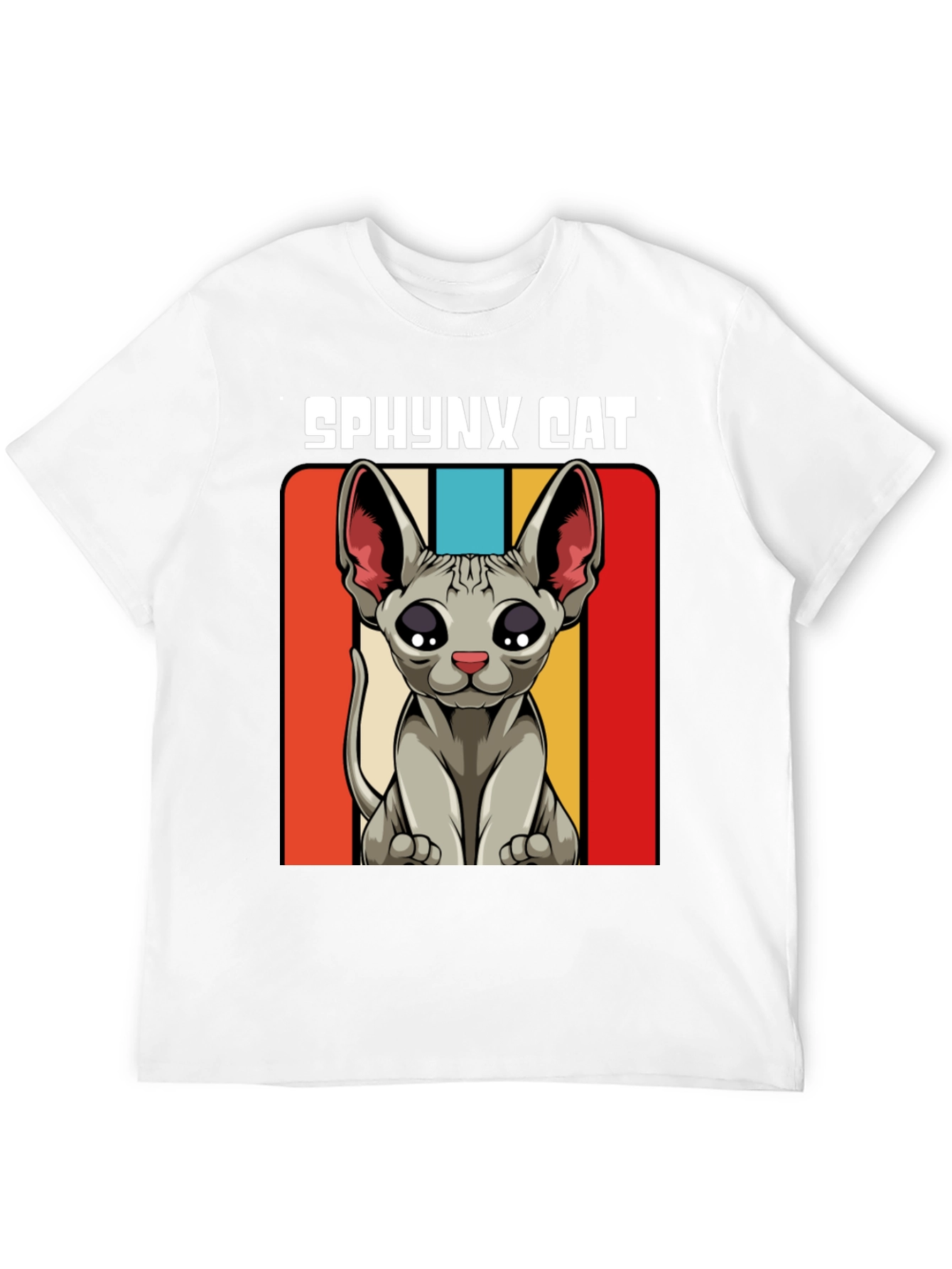 Retro Sphynx Cat Graphic T-Shirt