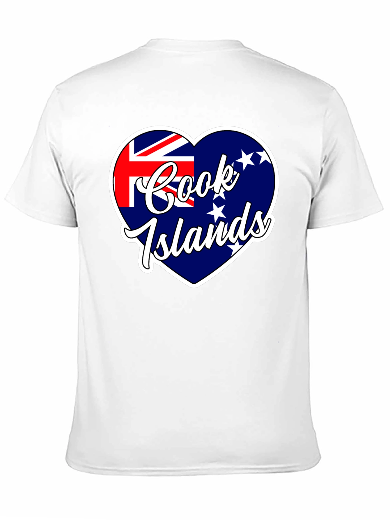 Cook Islands Flag Heart T-Shirt