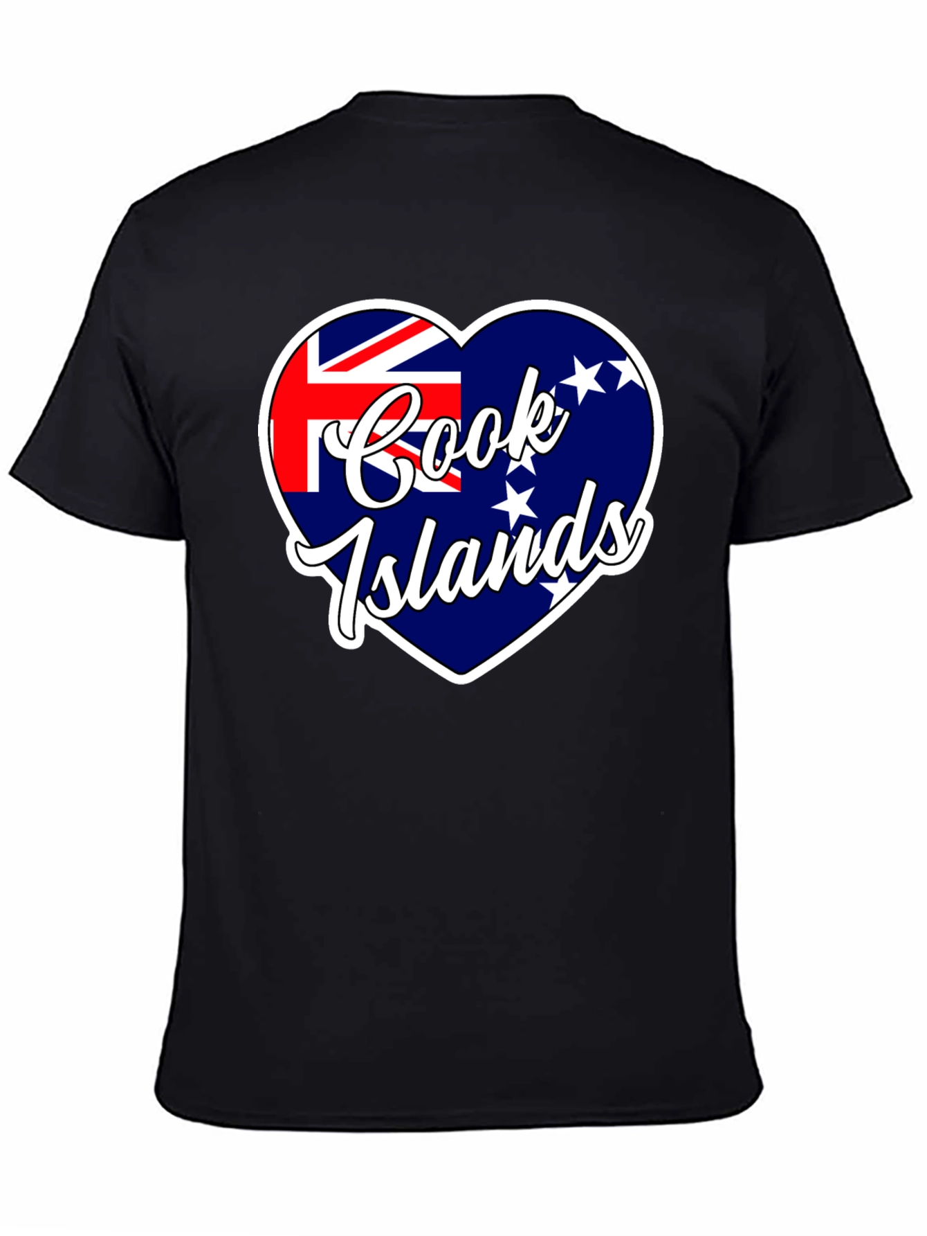 Cook Islands Flag Heart T-Shirt