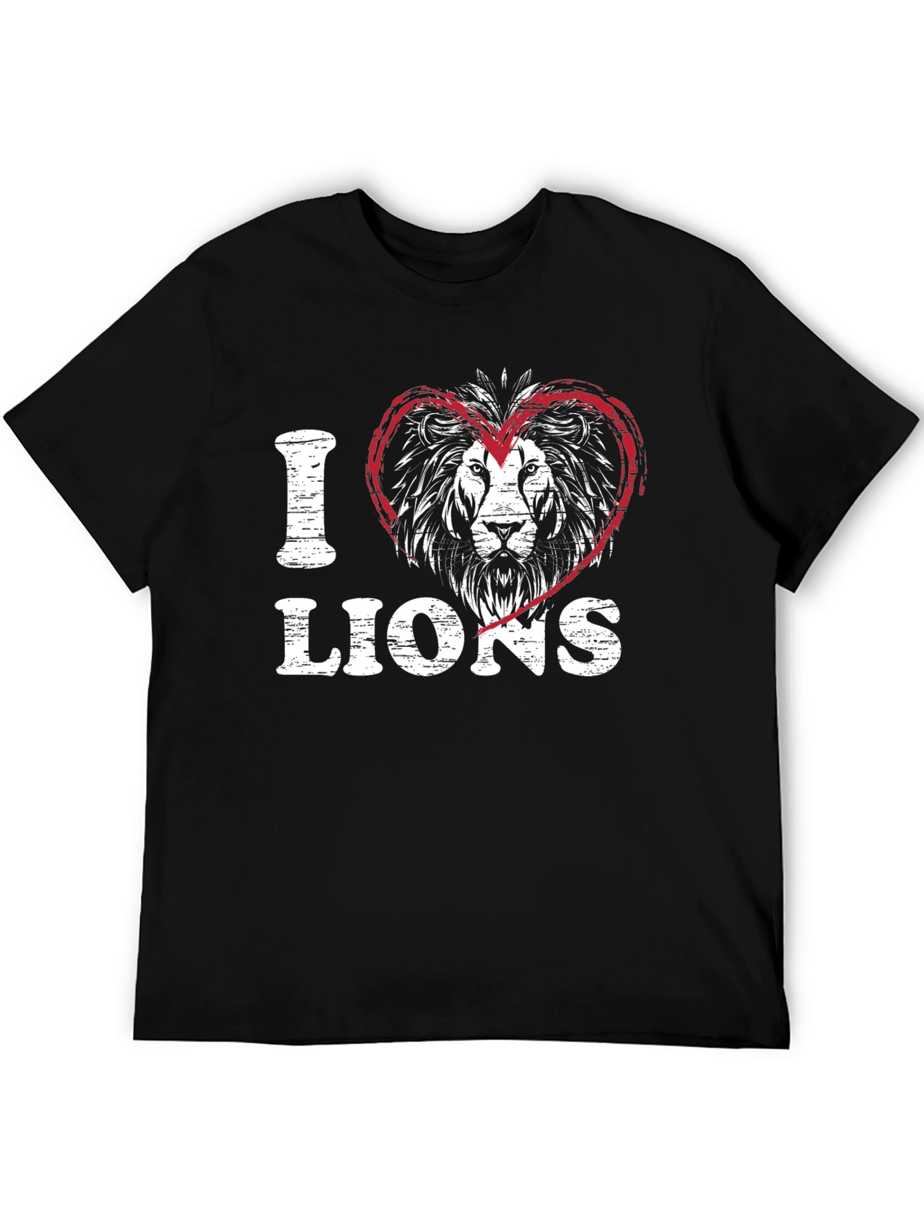 I Heart Lions Graphic Tee - Black