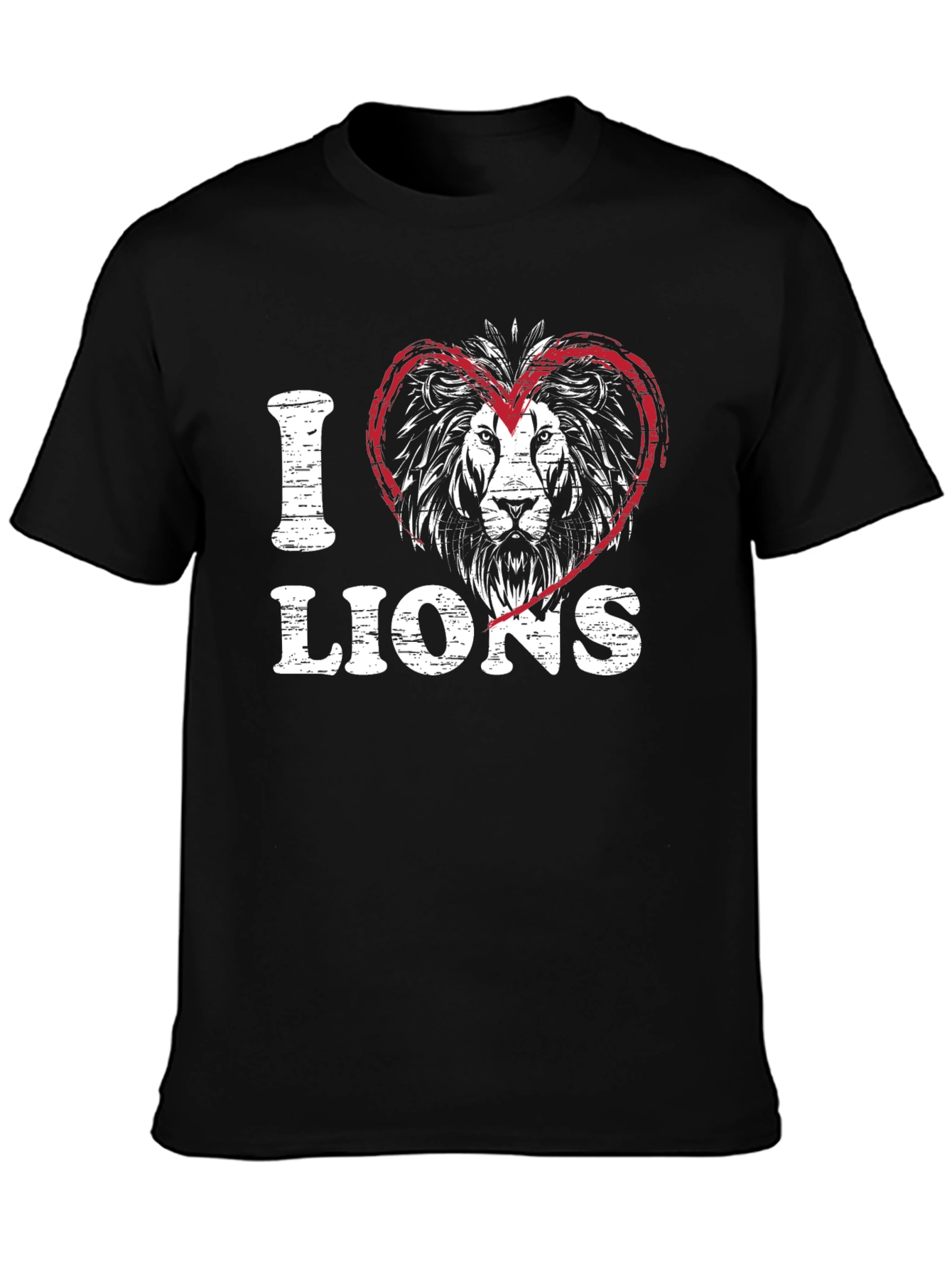 I Heart Lions Graphic Tee - Black