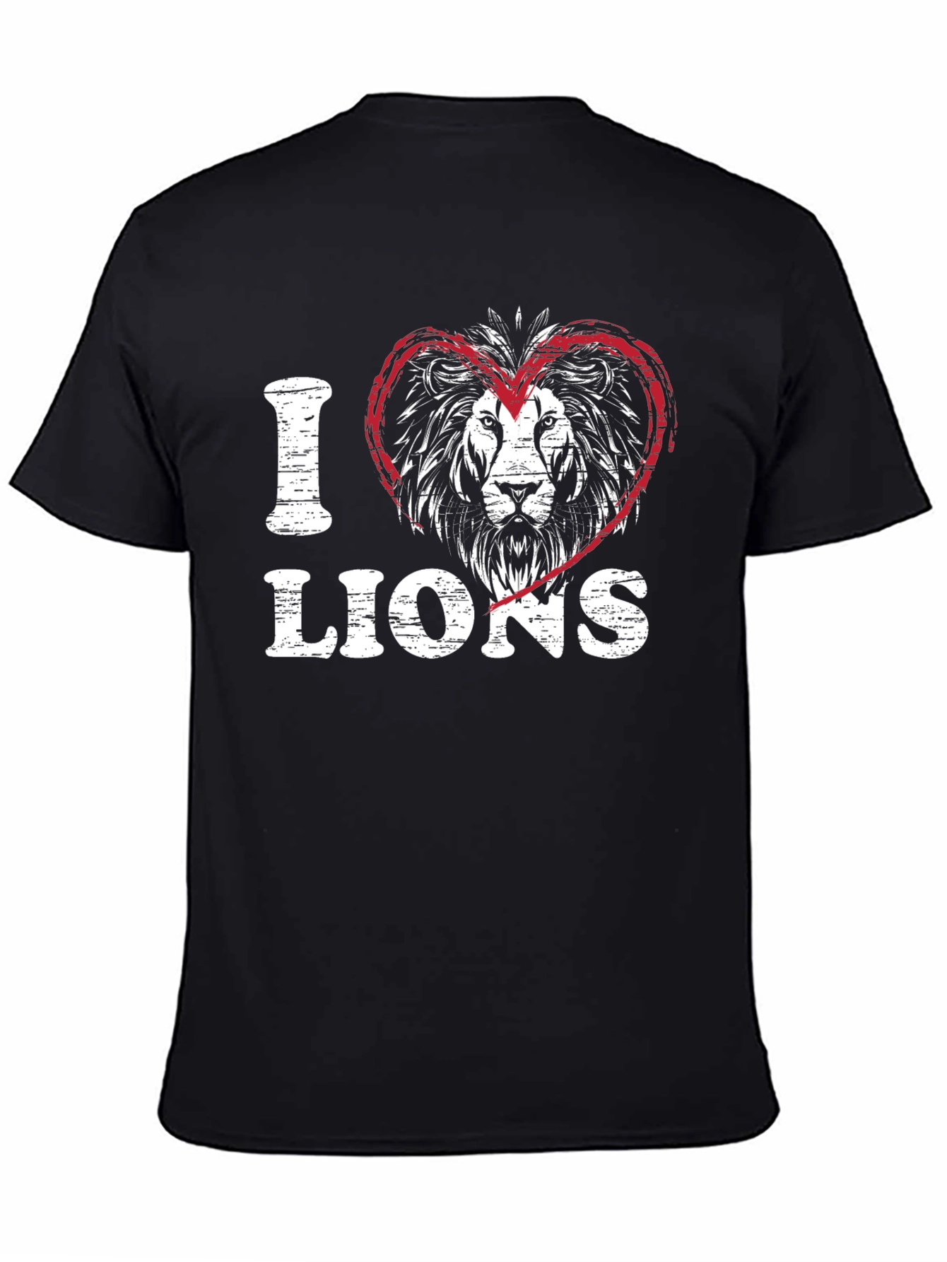 I Heart Lions Graphic Tee - Black