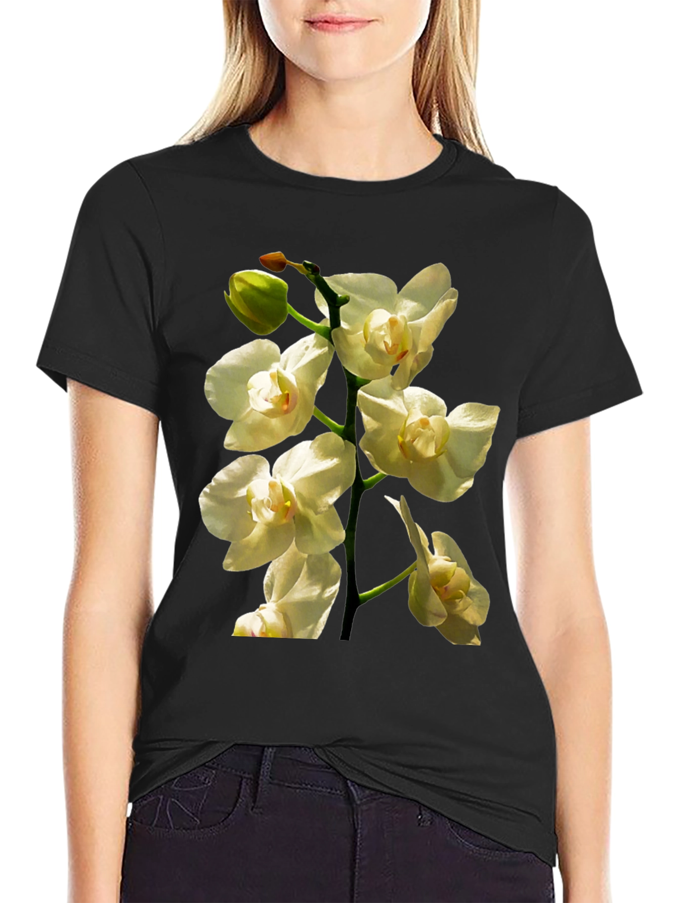 Orchid Flower Graphic Tee - Stylish Botanical Design