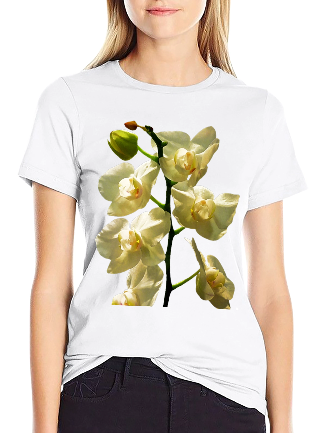 Orchid Flower Graphic Tee - Stylish Botanical Design