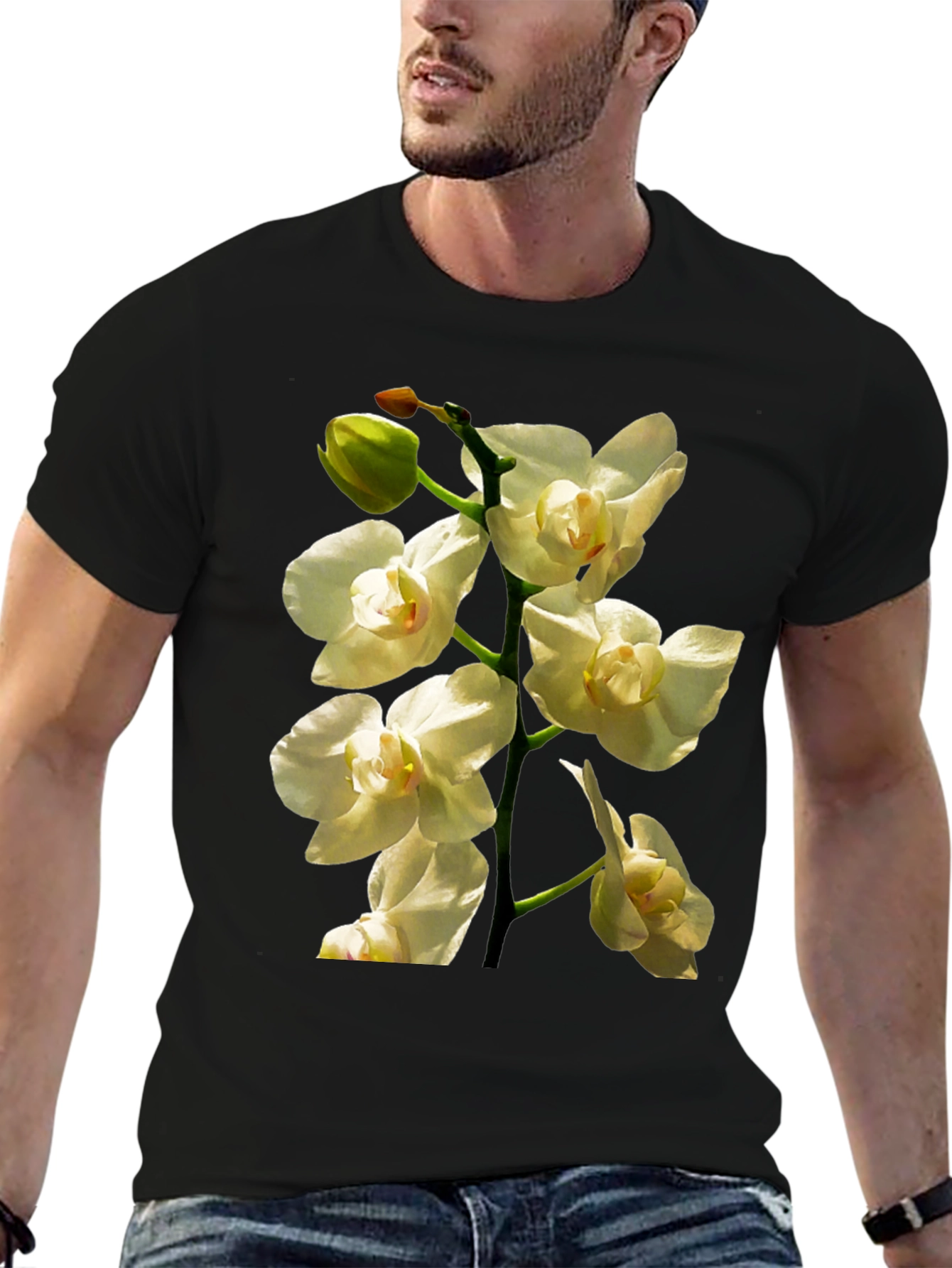 Orchid Flower Graphic Tee - Stylish Botanical Design