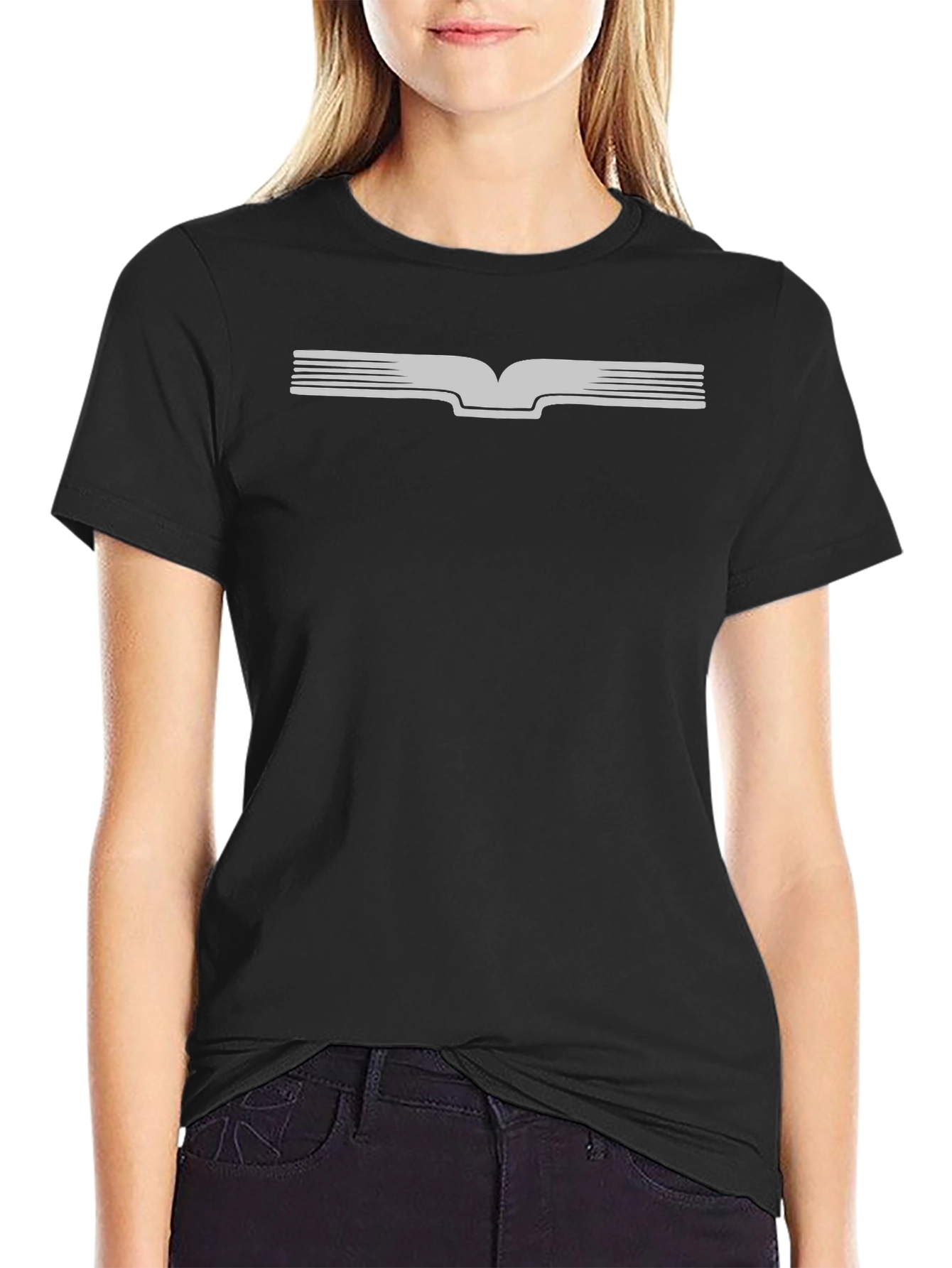 Modern Black T-Shirt with Minimalist Graphic Design