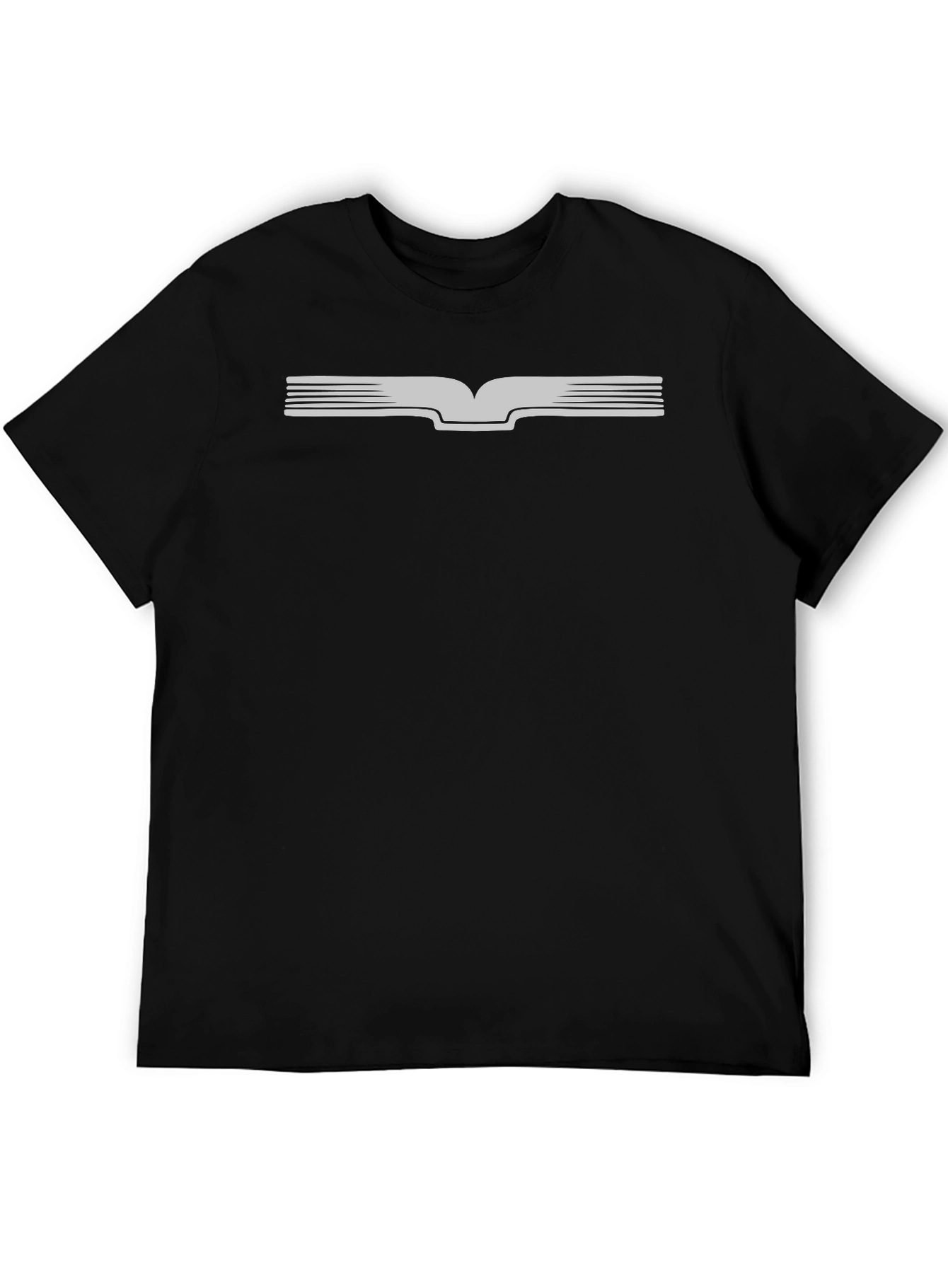 Modern Black T-Shirt with Minimalist Graphic Design