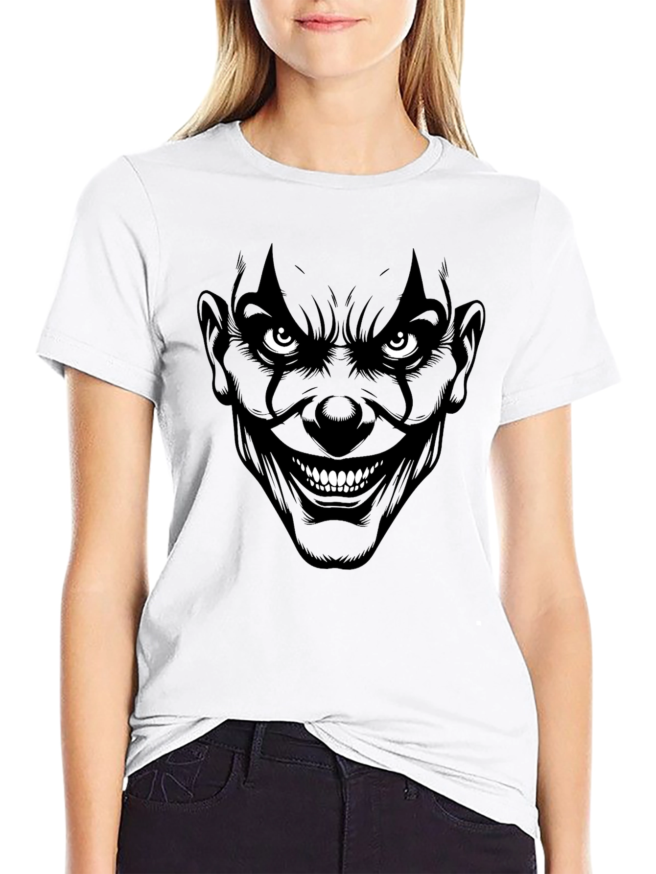 Creepy Clown Graphic Tee - Mens Black T-Shirt