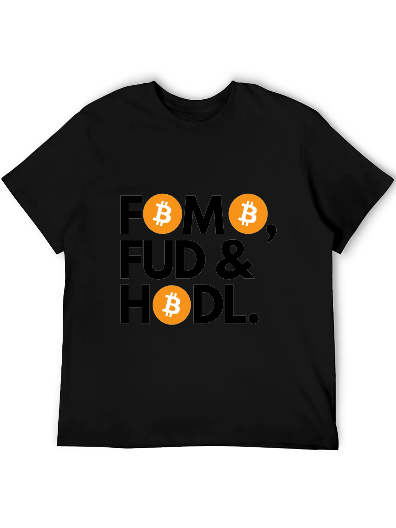 FOMO FUD & HODL Bitcoin Graphic Tee