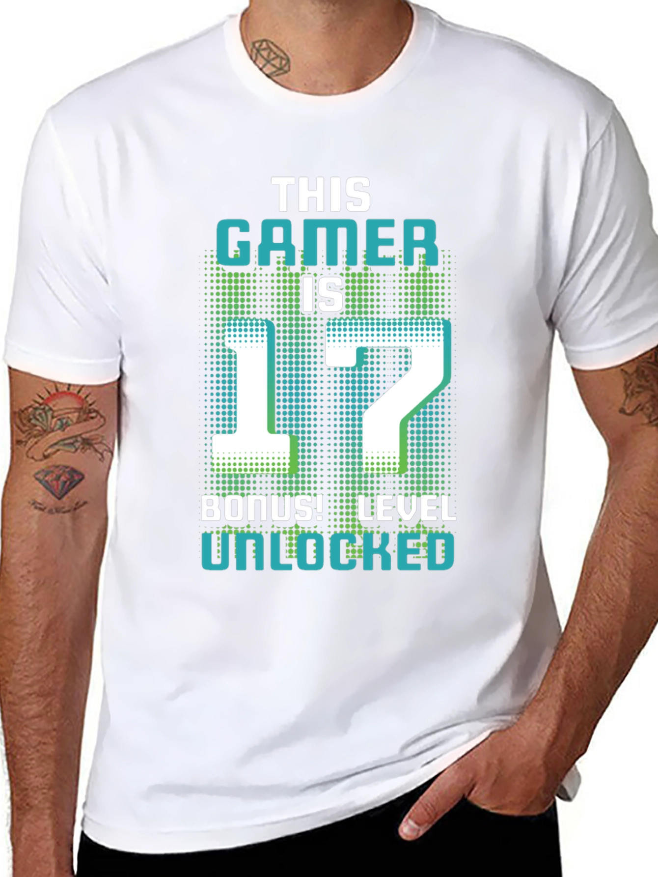 Level 17 Gamer T-Shirt - Birthday Bonus Unlocked