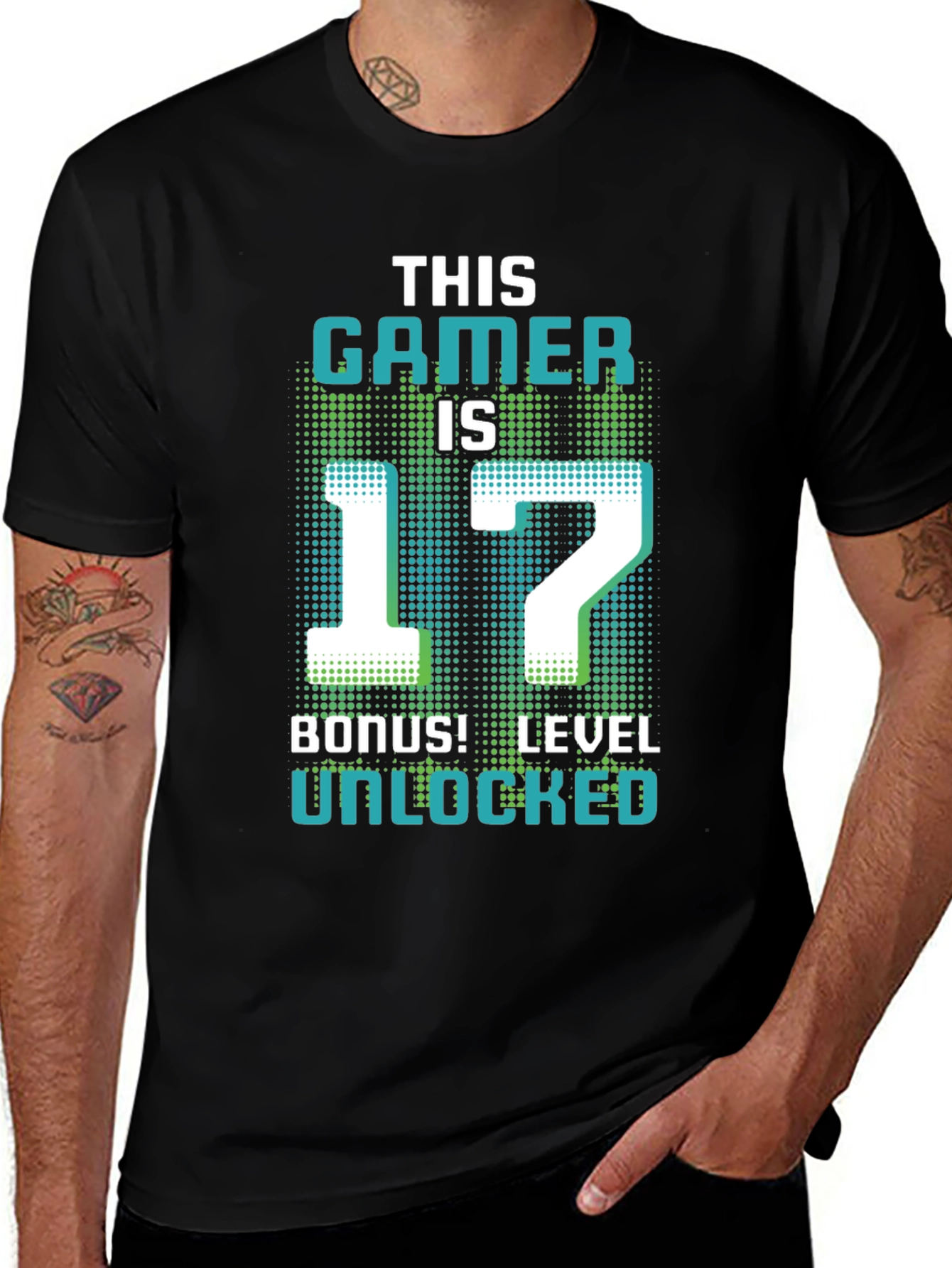 Level 17 Gamer T-Shirt - Birthday Bonus Unlocked